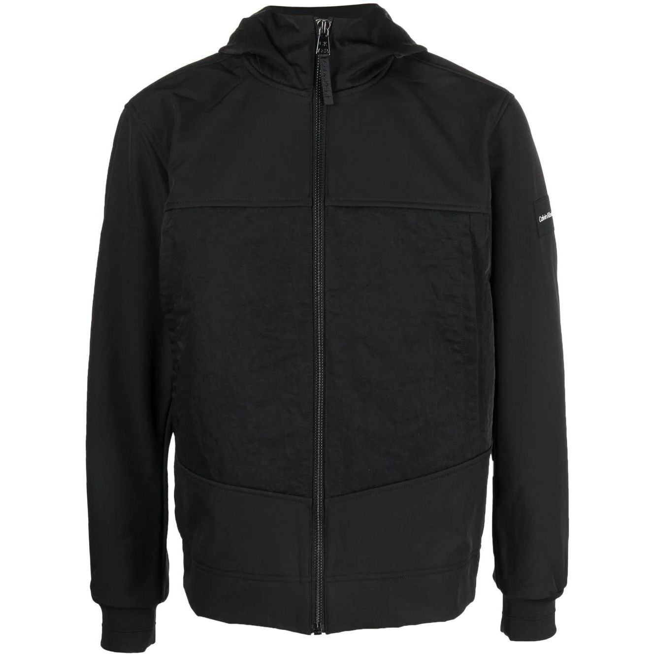 CALVIN KLEIN Lengva striukė vyrams, Juoda, Mix media heavy crinkle jacket 1