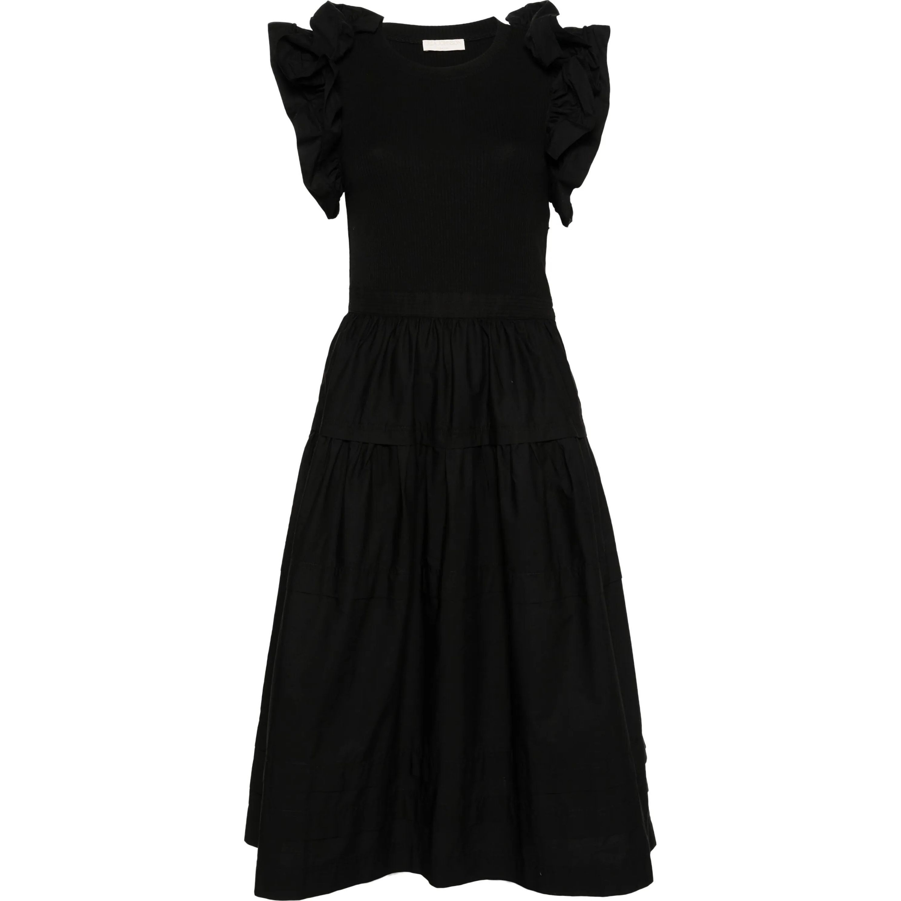 ULLA JOHNSON Midi suknelė moterims, Juoda, Francine Dress