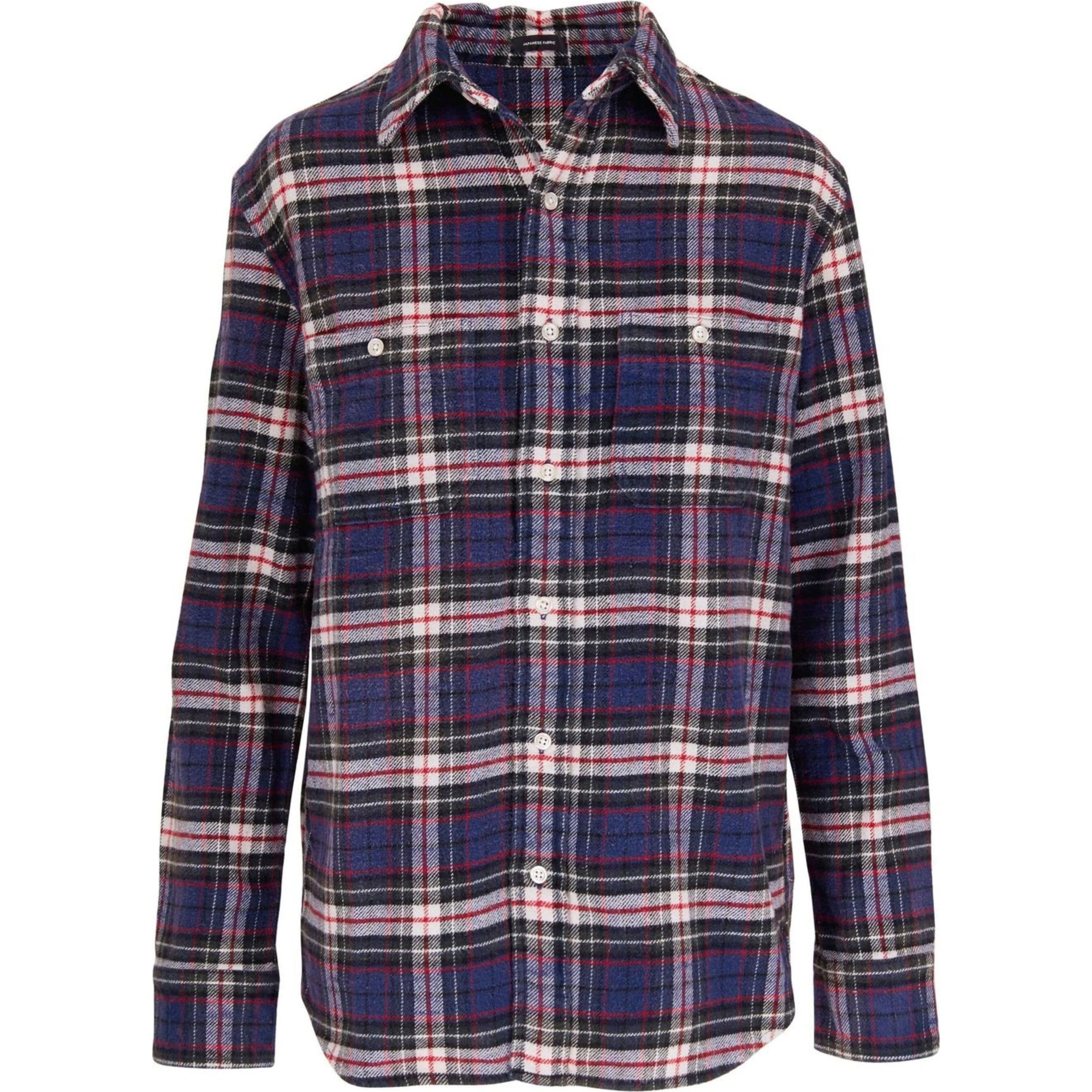 R13 Marškiniai ilgomis rankovėmis moterims, Mėlyna, Back zip workshirt 1