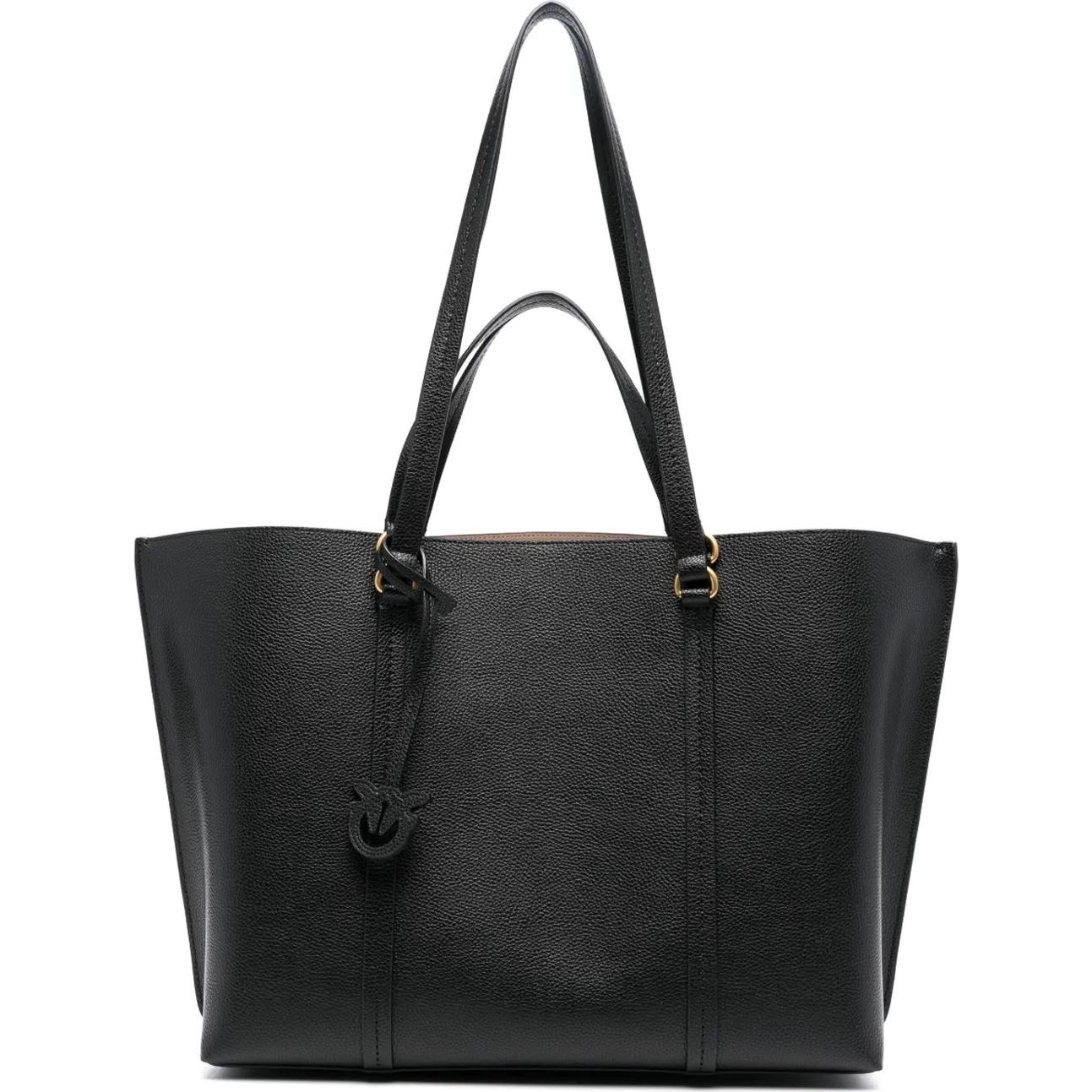 PINKO Pirkinių krepšys moterims, Juoda, Large tumbled shopper bag 1