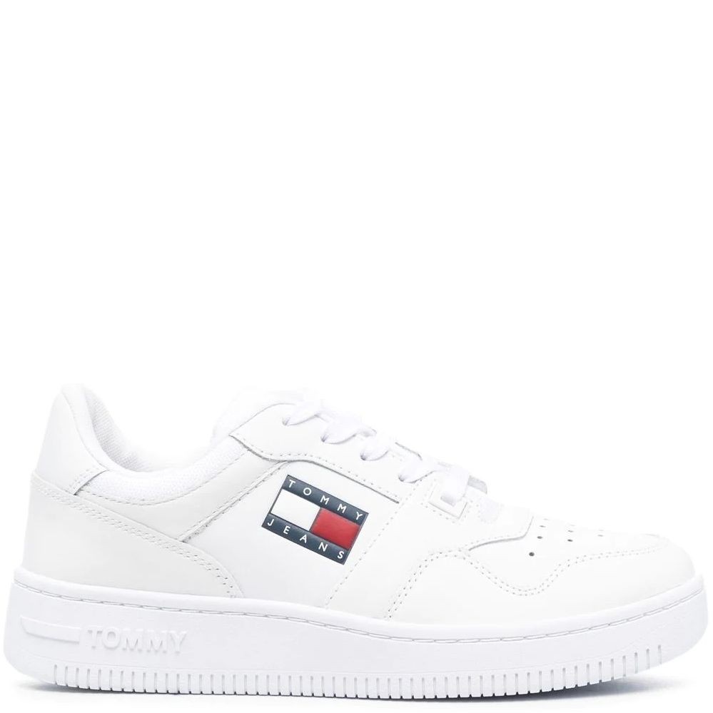 TOMMY JEANS Bateliai - moterims, Balta, RETRO BASKET SHOES 1