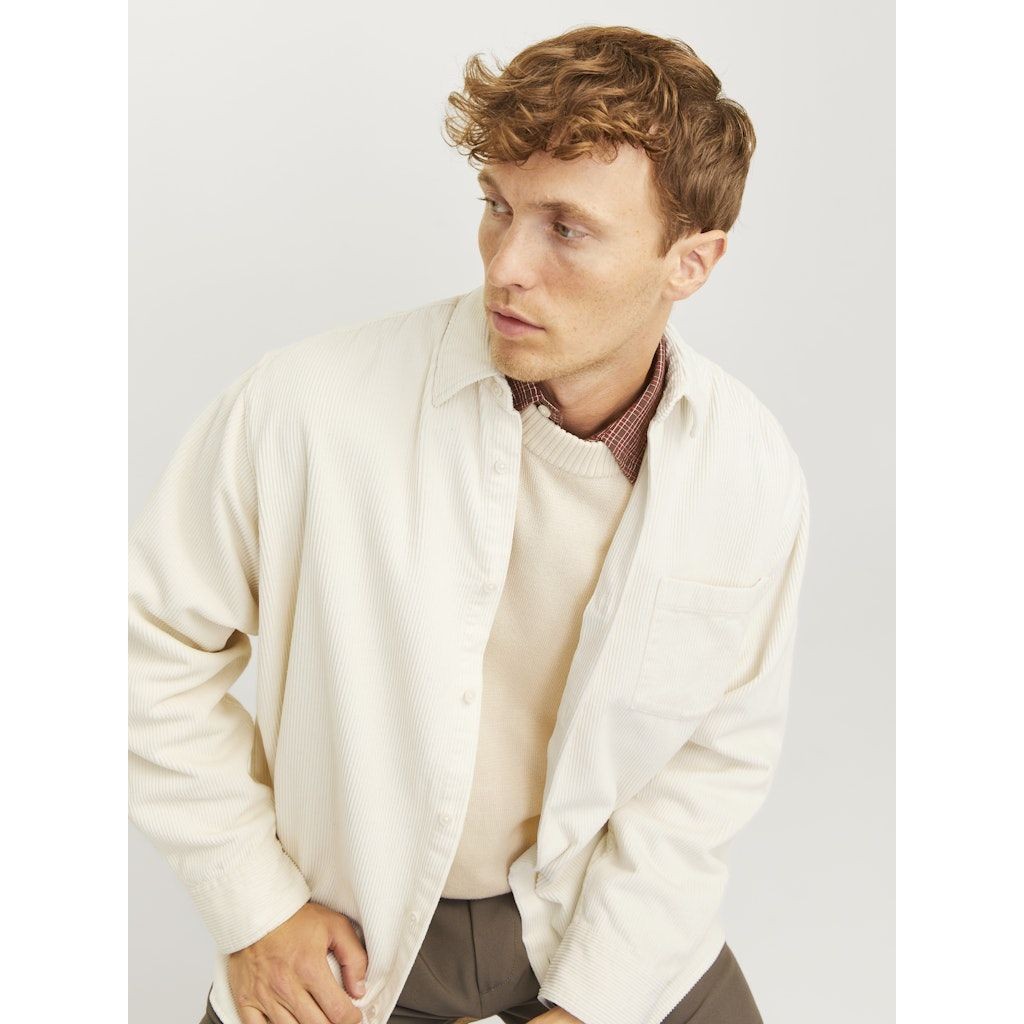 JACK & JONES Lengva striukė vyrams, Smėlio, Blicher cord shirt 7