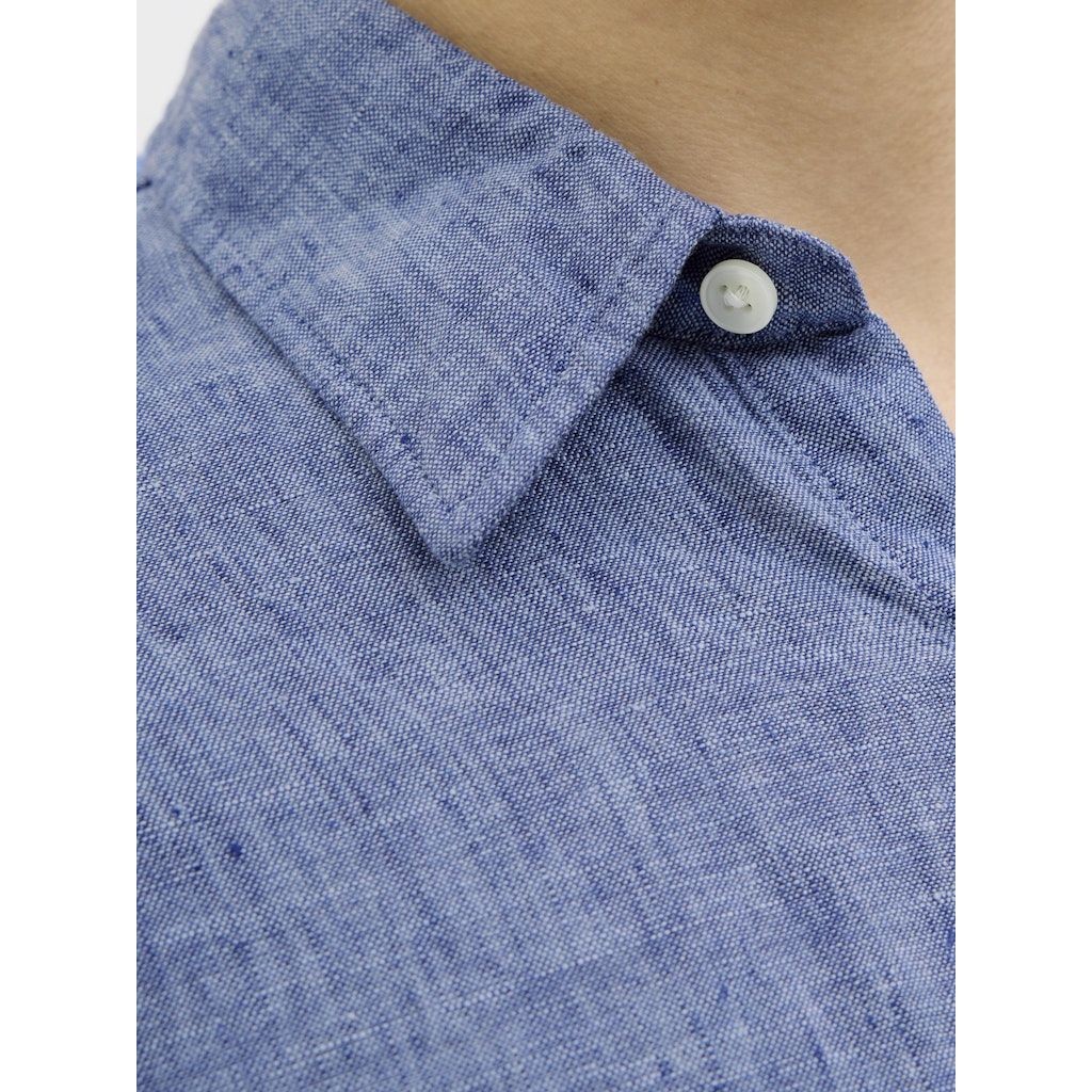 JACK & JONES Marškiniai ilgomis rankovėmis vyrams, Mėlyna, Lawrence linen shirt 6