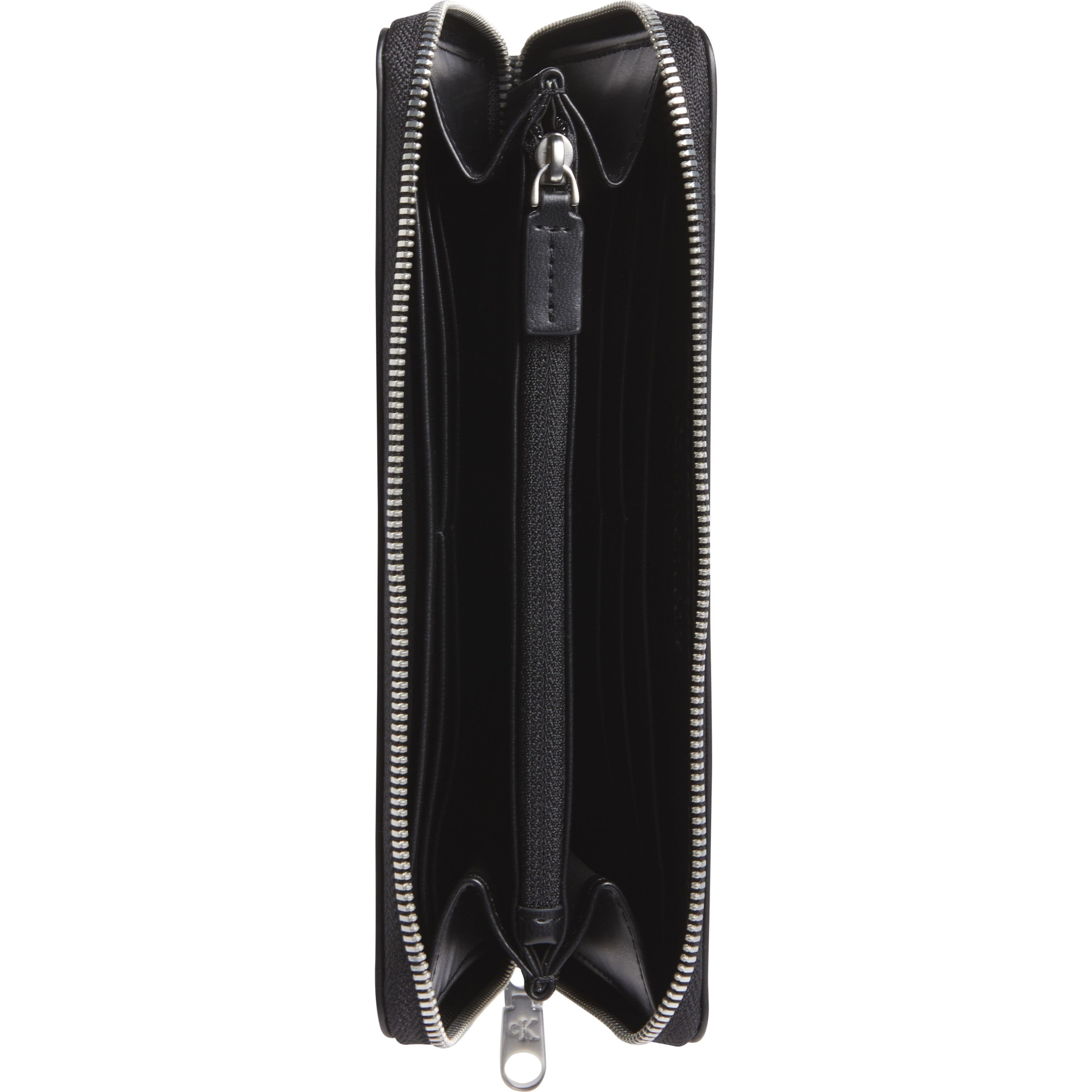 CALVIN KLEIN JEANS Piniginė moterims, Juoda, Sculpted zip around wallet 2