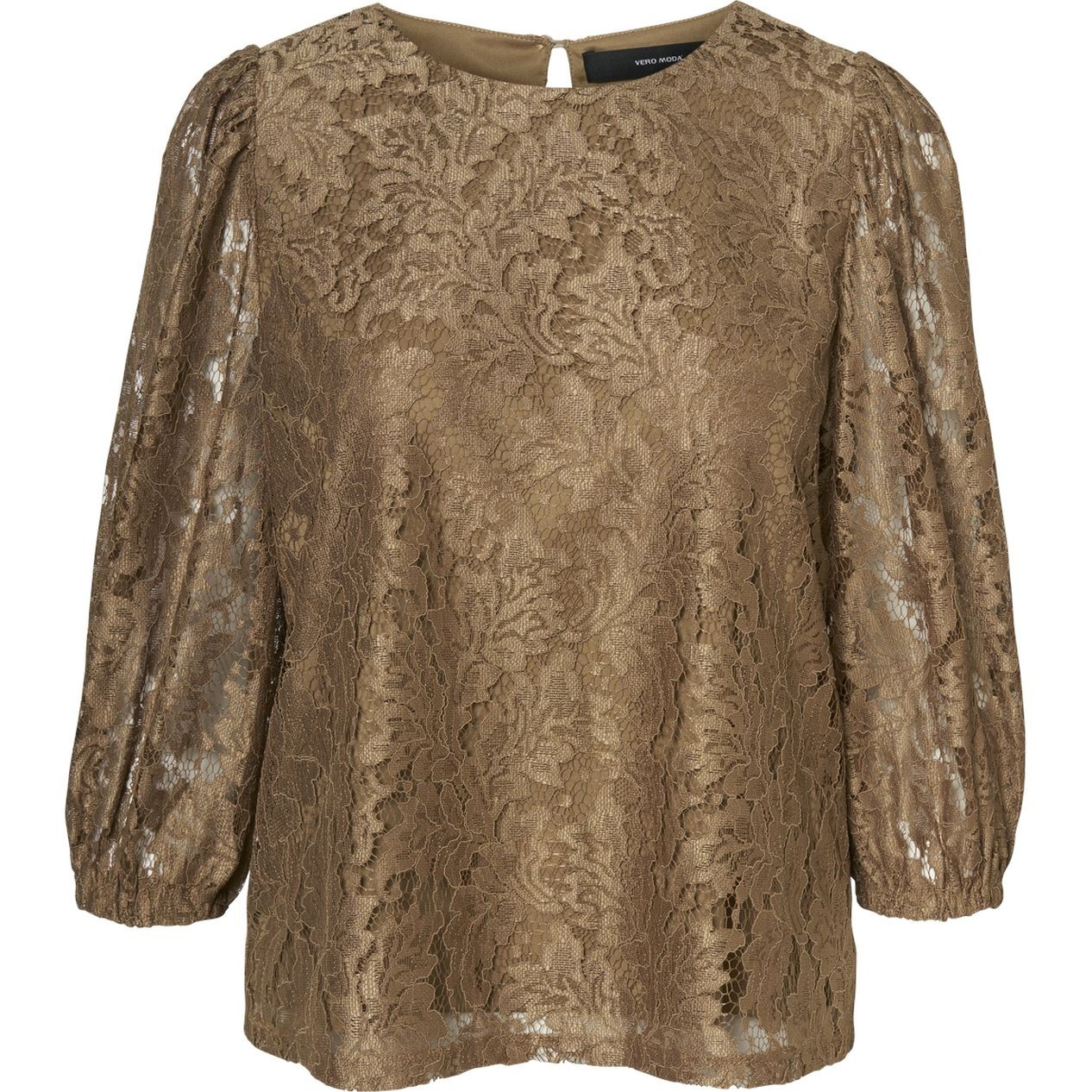 VERO MODA Palaidinės moterims, Ruda, VMBONNA 3/4 LACE 1
