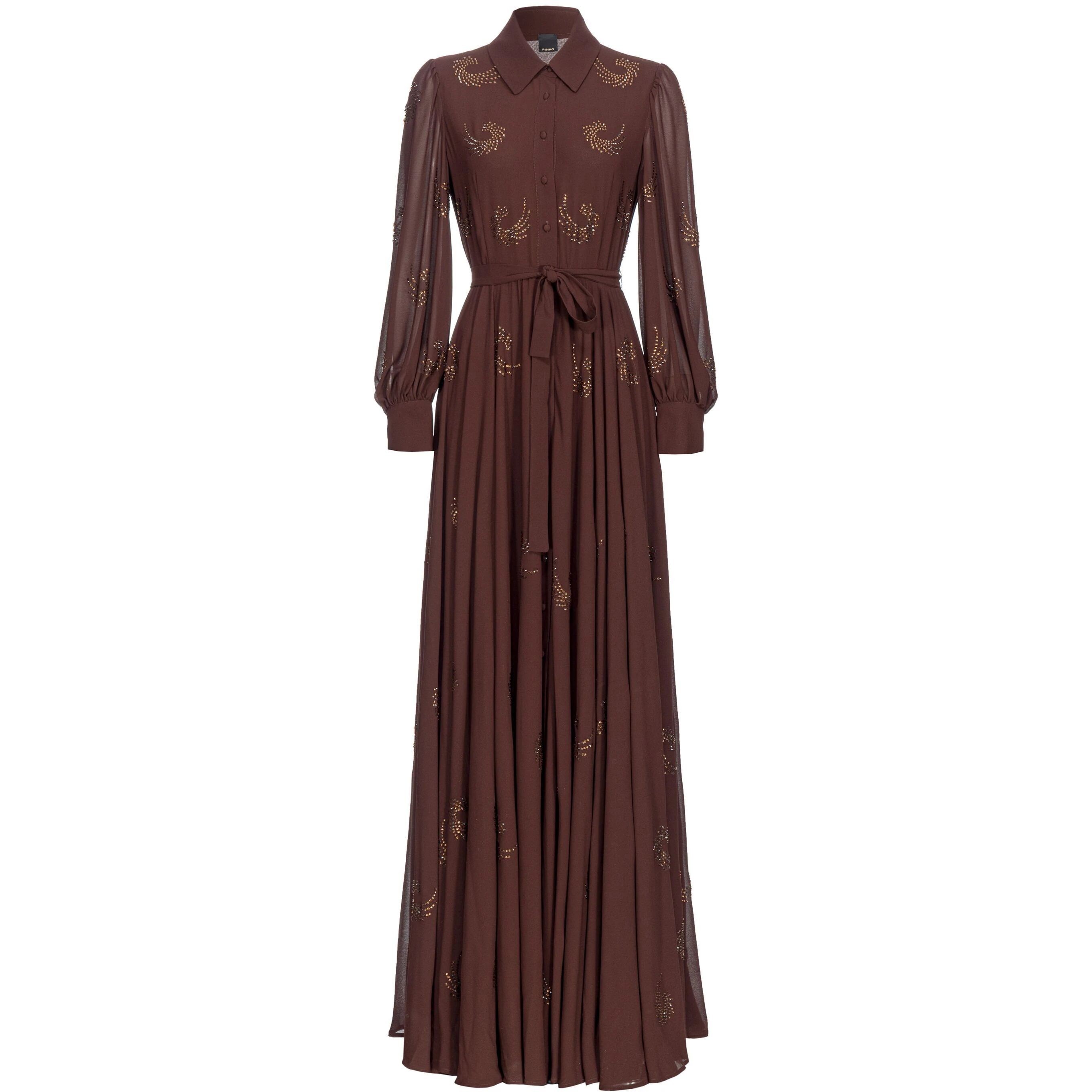 PINKO Maxi suknelė moterims, Ruda, Rugolo dress 1