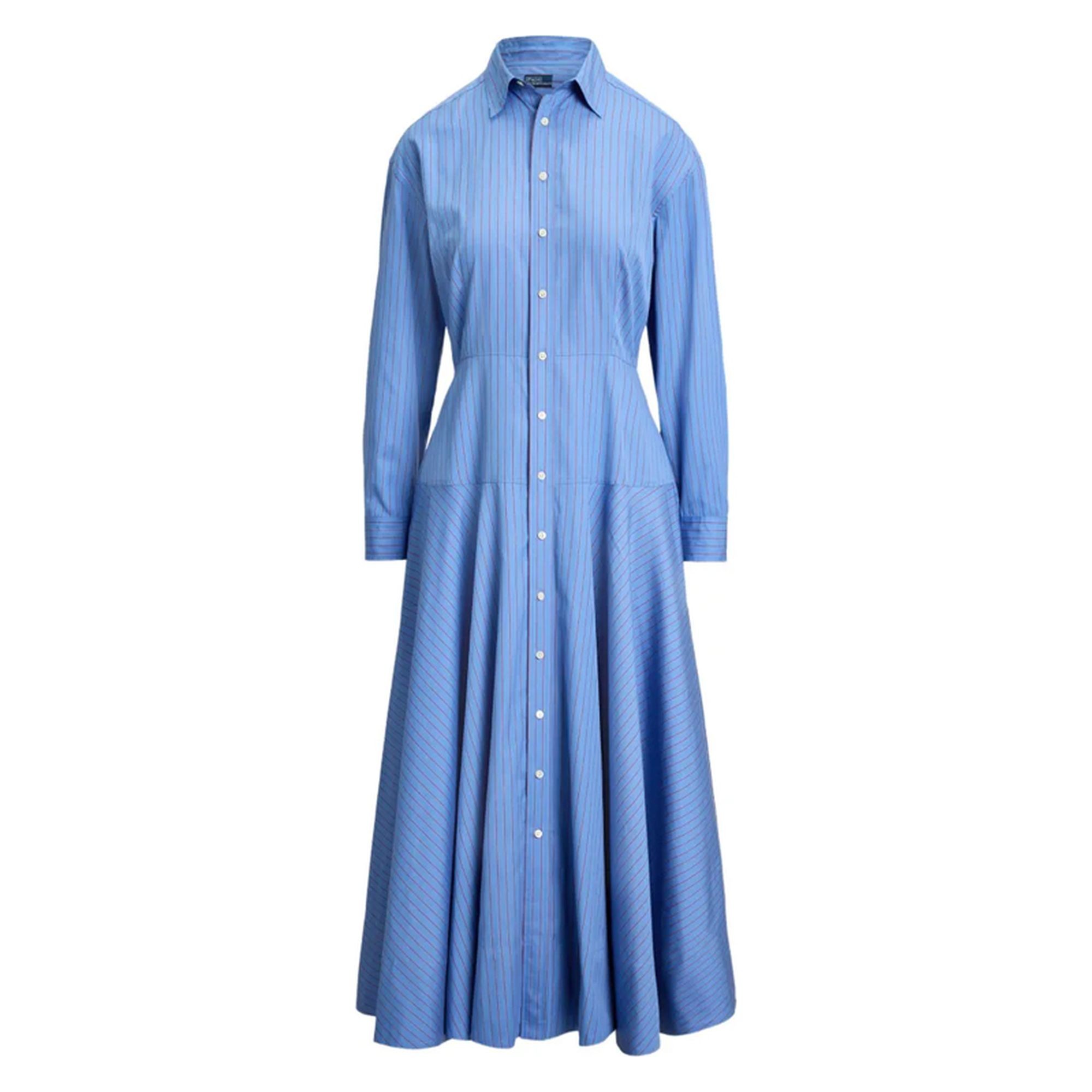 POLO RALPH LAUREN Maxi suknelė moterims, Mėlyna, Woven-shirt dress-dresses 1