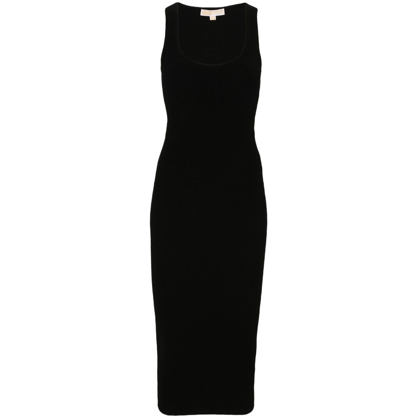 MICHAEL KORS Midi suknelė moterims, Juoda, Open back midi dress