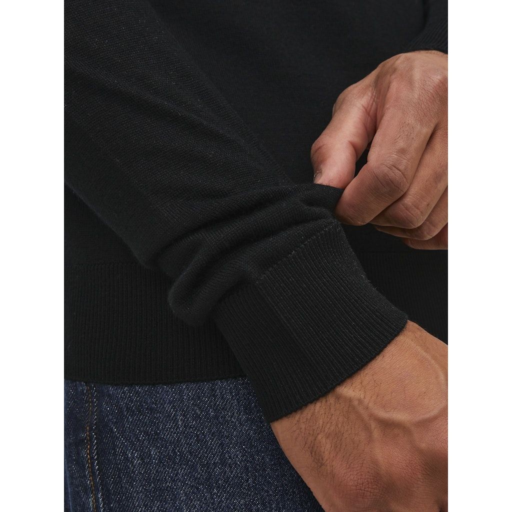 JACK & JONES Megztinis vyrams, Juoda, JPRBLABUSHWICK MERINO 6