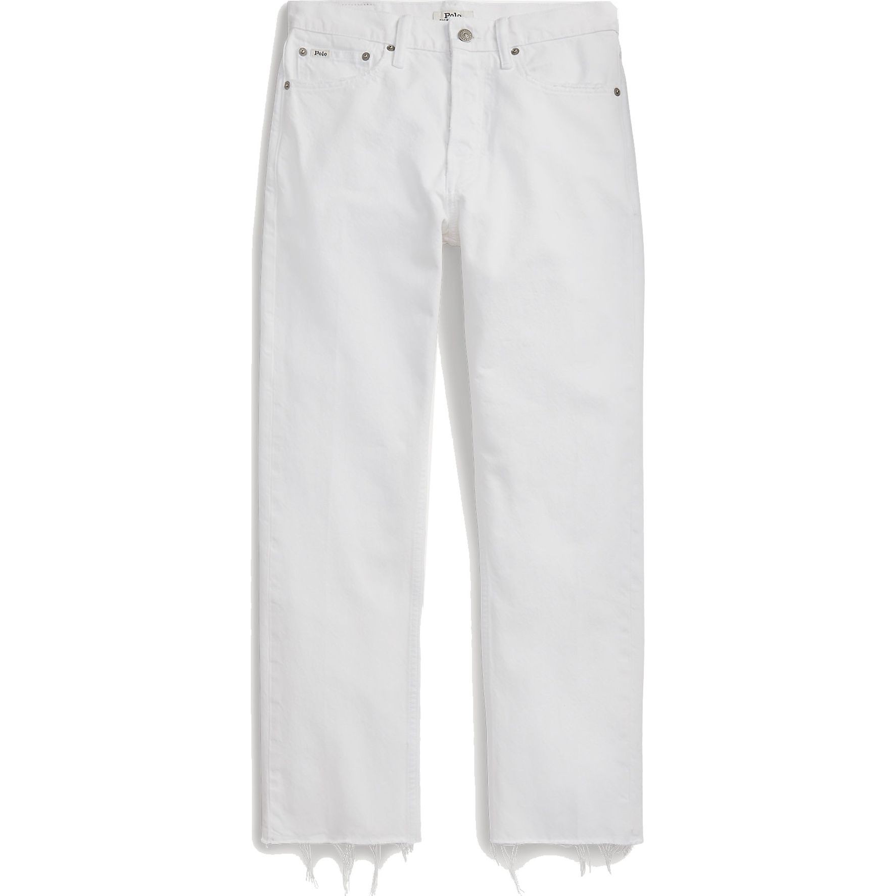 POLO RALPH LAUREN Tiesūs džinsai moterims, Balta, Relaxed cropped straight