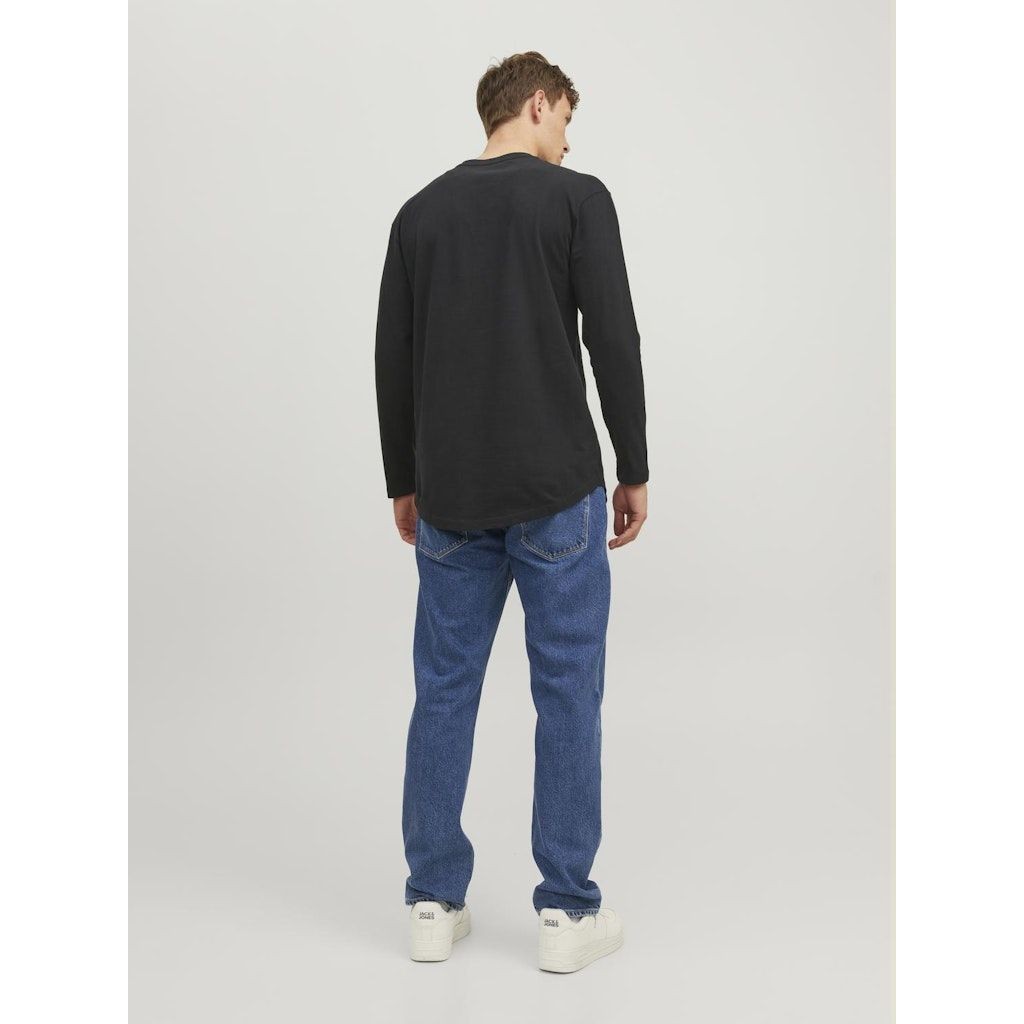 JACK & JONES Marškinėliai ilgom. rankovėmis vyrams, Juoda, Noa tee o-neck 4