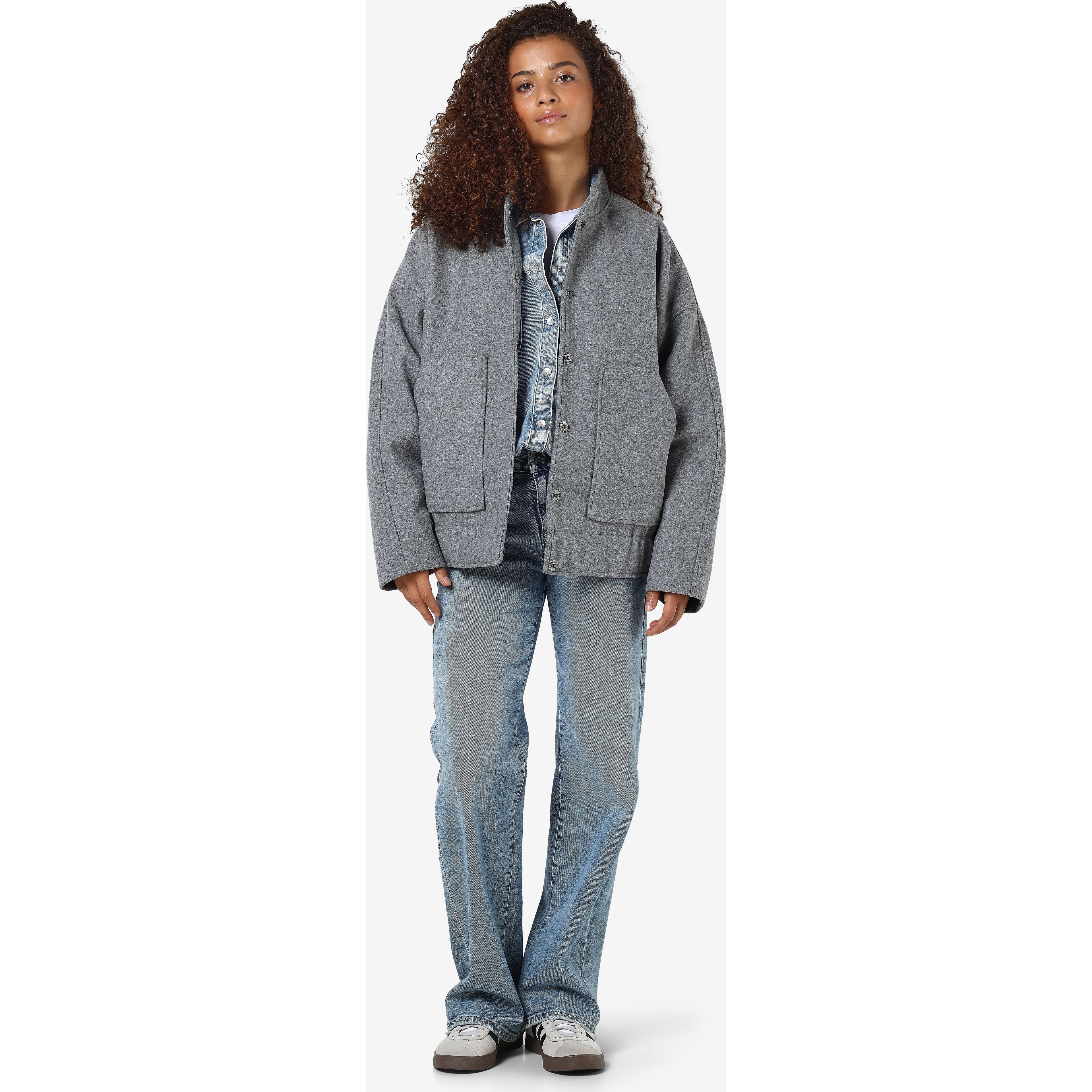 NOISY MAY Bomberis moterims, Gray, Halston bomber 6