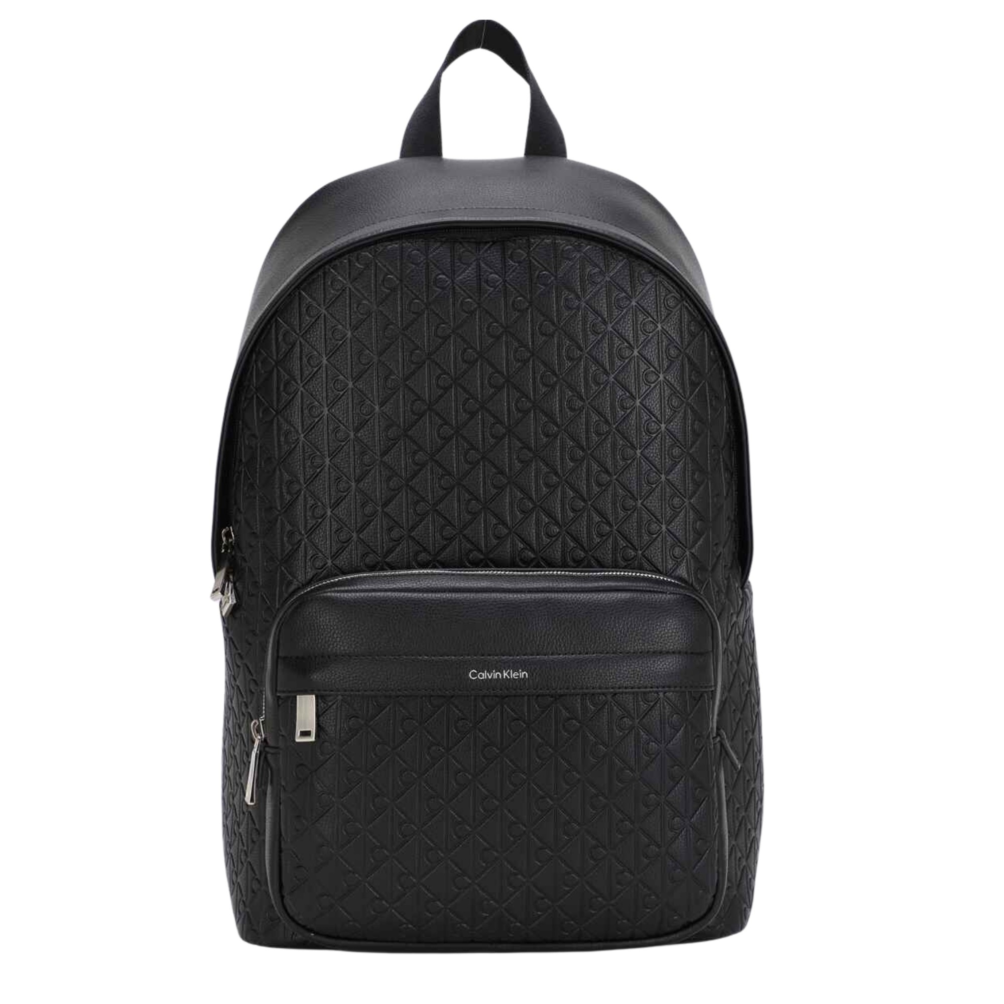 CALVIN KLEIN Kuprinė vyrams, Juoda, emblem emboss round backpack