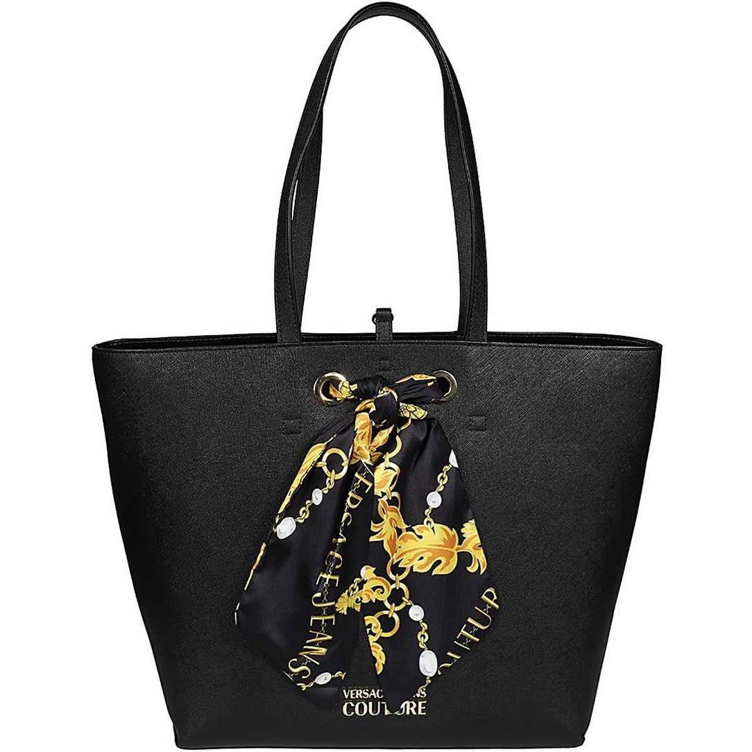 VERSACE JEANS CUTURE Pirkinių krepšys moterims, Juoda, Thelma classic shopping bag 1