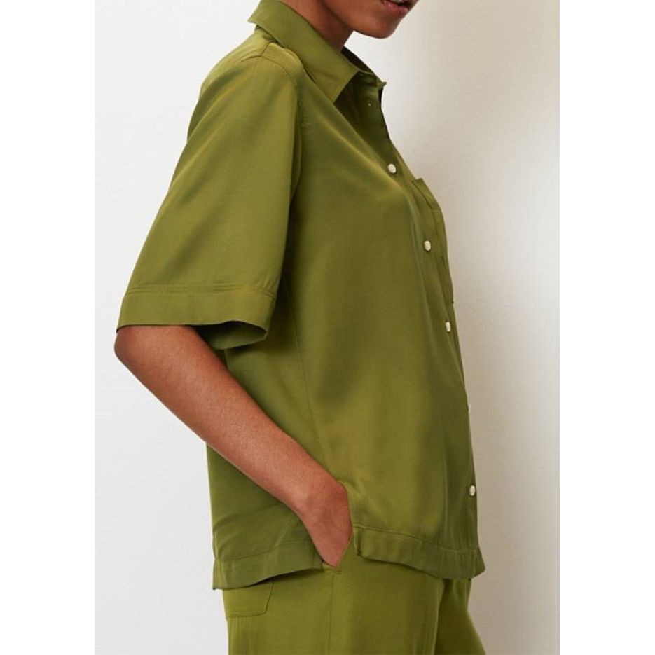 MARC O'POLO Marškiniai trump. rankovėmis moterims, Žalia 4