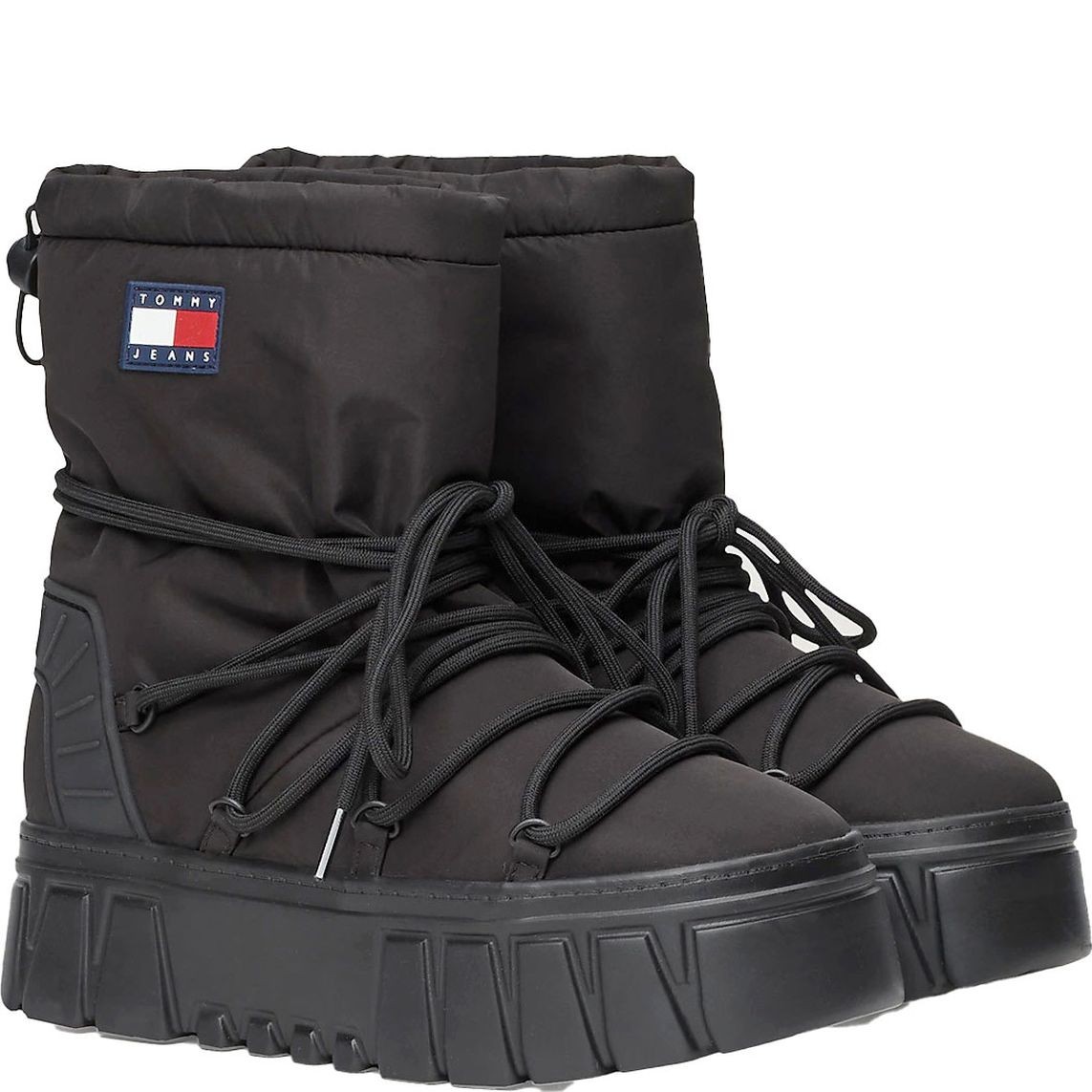 TOMMY JEANS Pašiltinti aulinukai moterims, Juoda, Hybrid boot 1