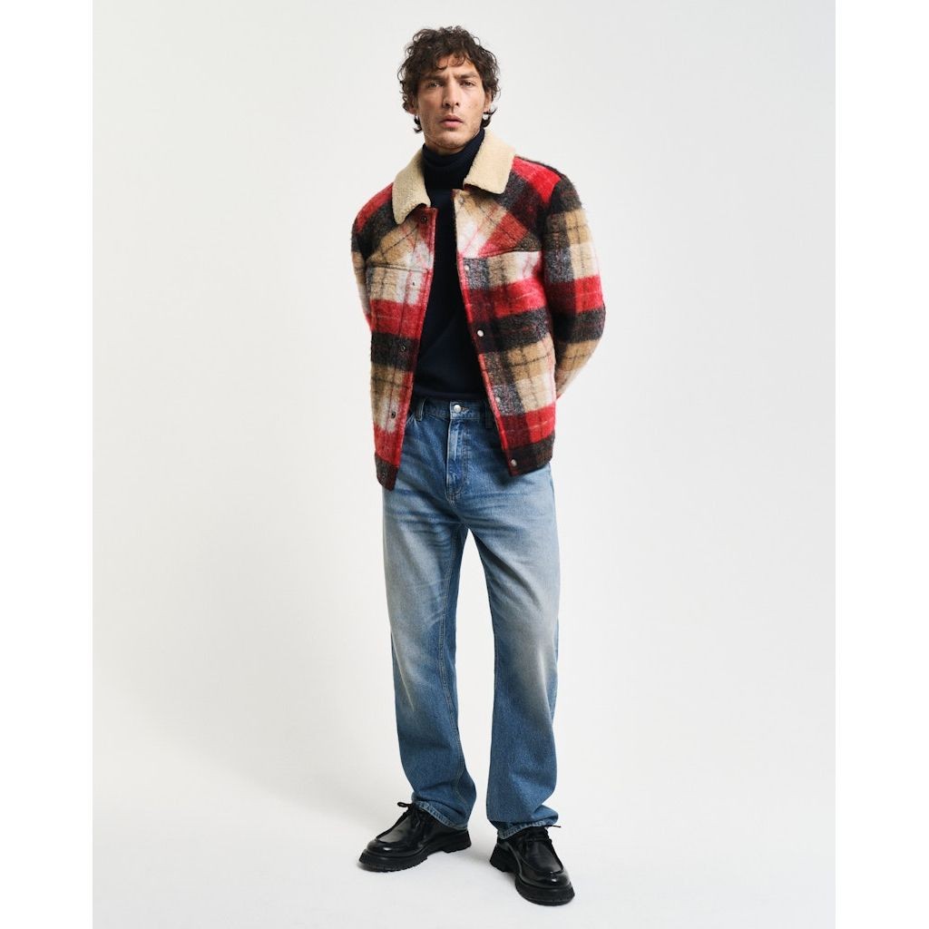 GANT Megztinis su kaklu vyrams, Mėlyna, Ctn/wo rollneck sweater 5