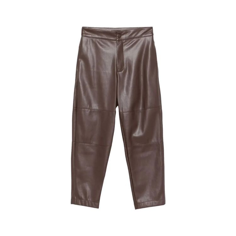TWINSET Odinės kelnės moterims, Browm, Leather trousers 1