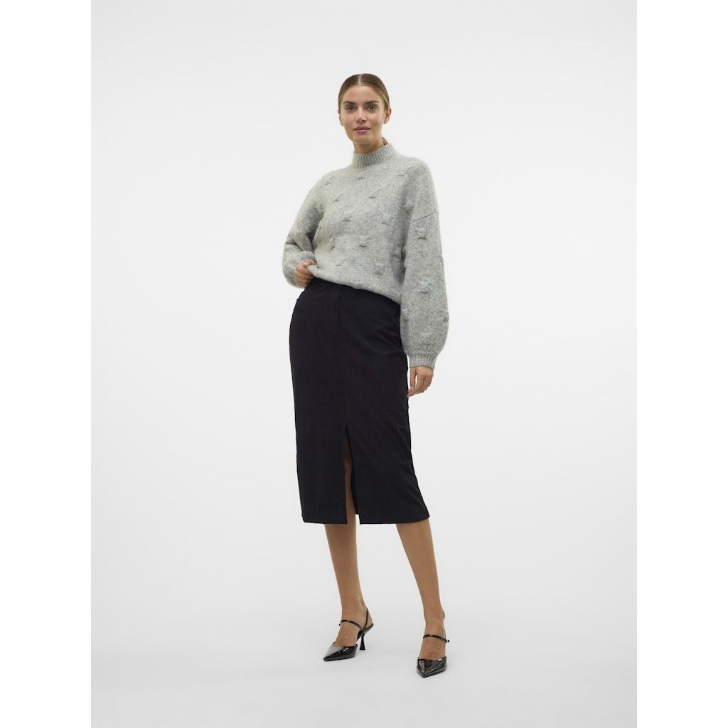 VERO MODA Megztinis su kaklu moterims, Pilka, Gail highneck pullover 4