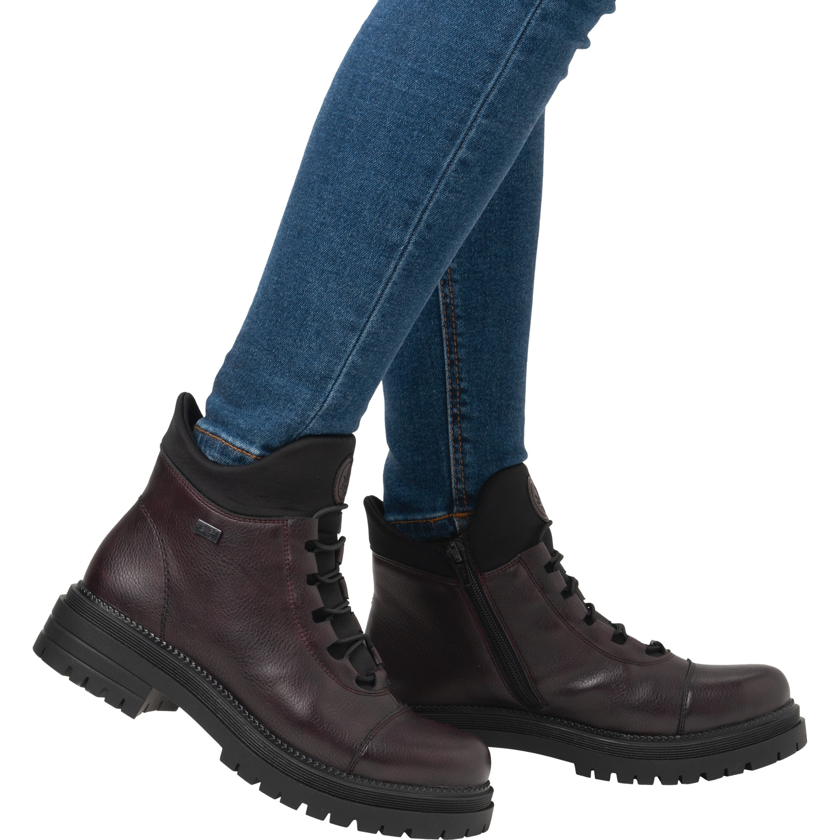 RIEKER Aulinukai moterims, Raudona, Ladies mid height boots 2