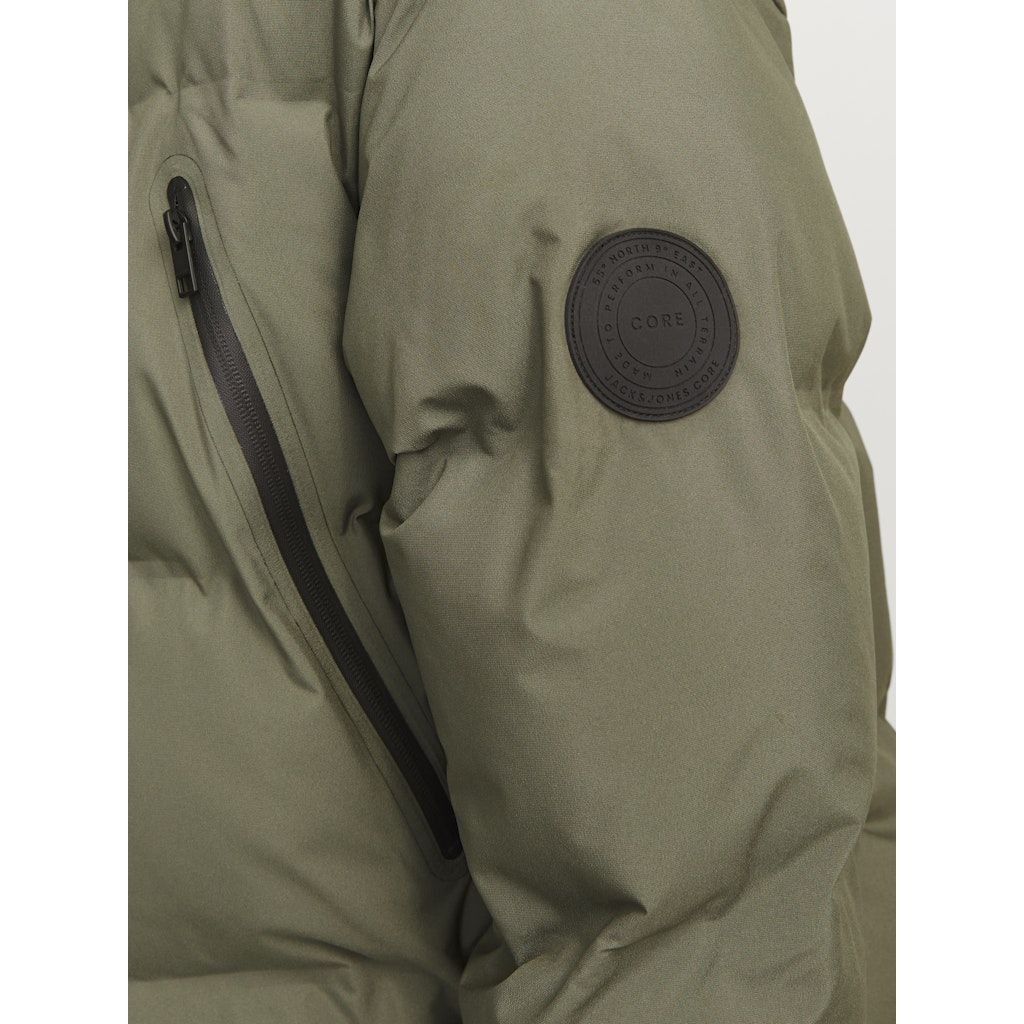 JACK & JONES Pūkinis paltas vyrams, Chaki, Alpha long puffer 7
