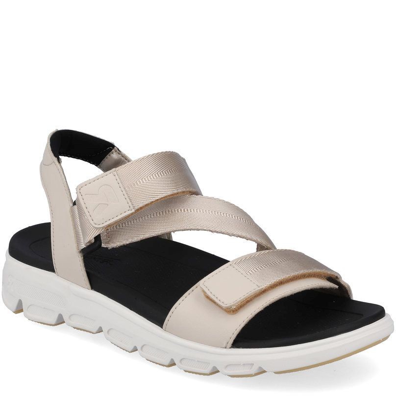 RIEKER Basutės moterims, Smėlio, SANDALS 1