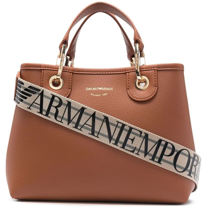 EMPORIO ARMANI Pirkinių krepšys moterims, Ruda, Shopping bag 1