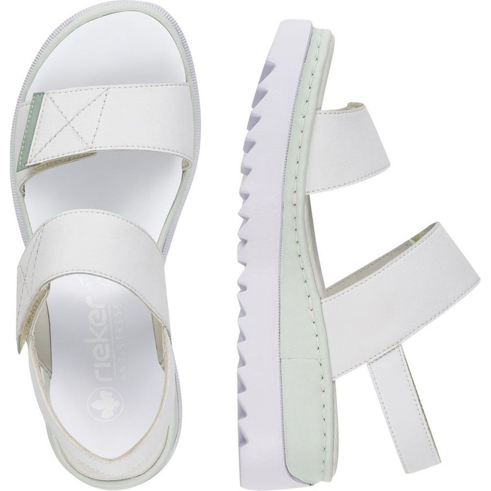 RIEKER Basutės moterims, Balta, SANDALS 8