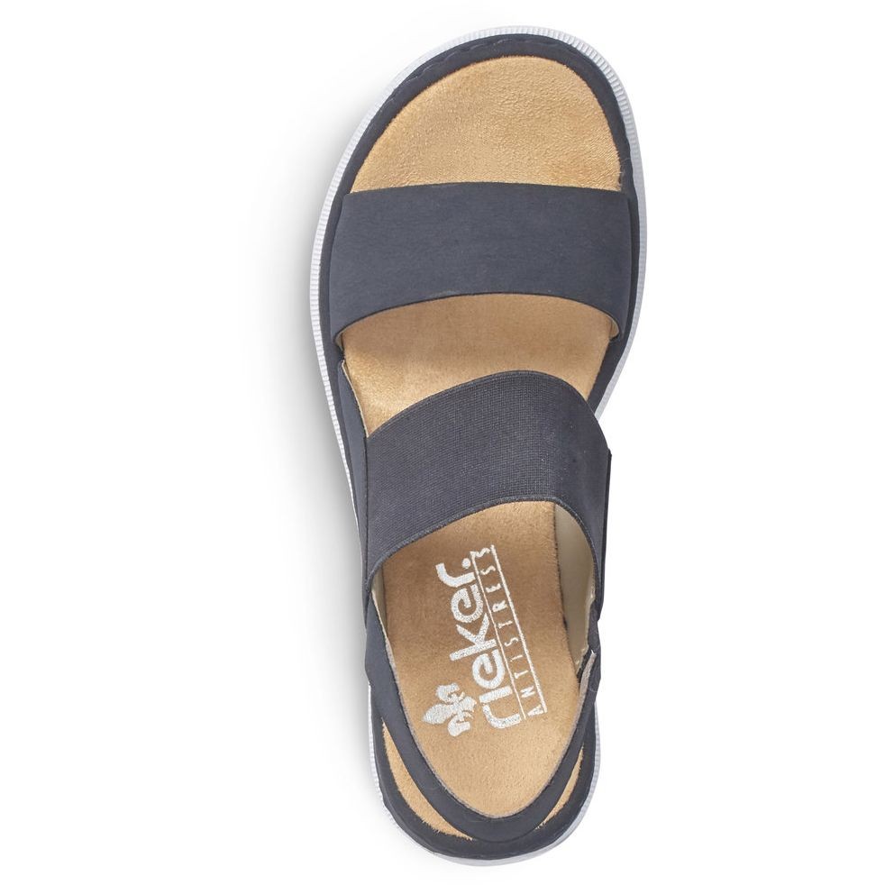 RIEKER Basutės moterims, Mėlyna, SANDALS 4