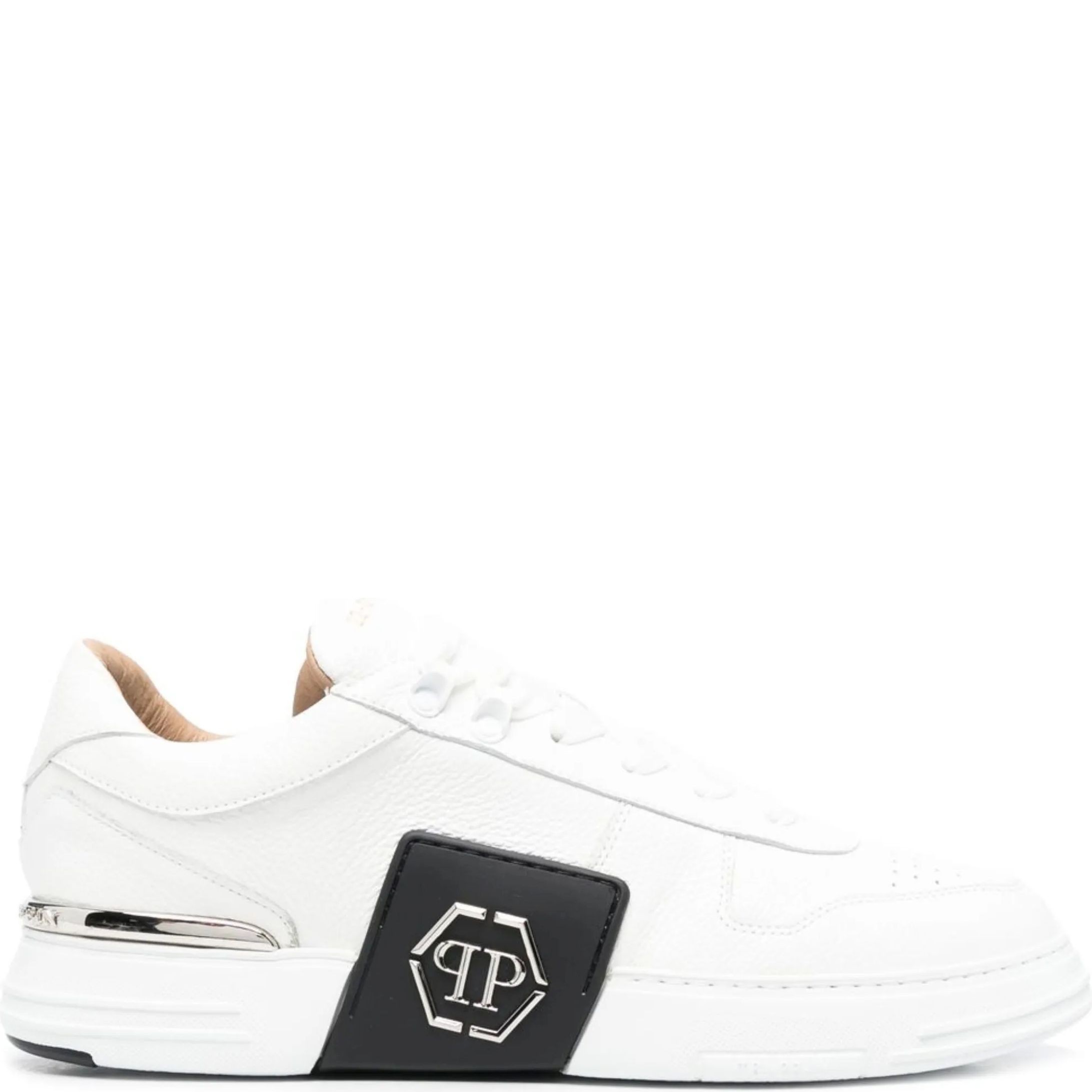 PHILIPP PLEIN Sportiniai bateliai vyrams, Balta, Lo-top sneakers phantom 2