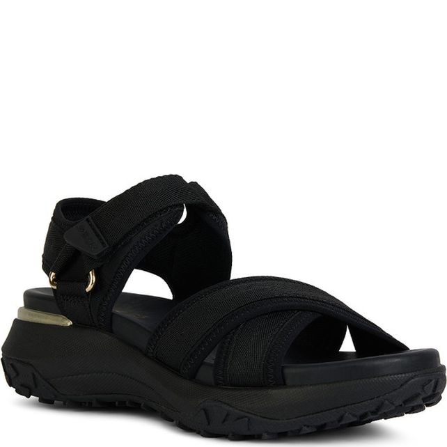 GEOX Basutės moterims, Juoda, Sorapis grip sandals 2