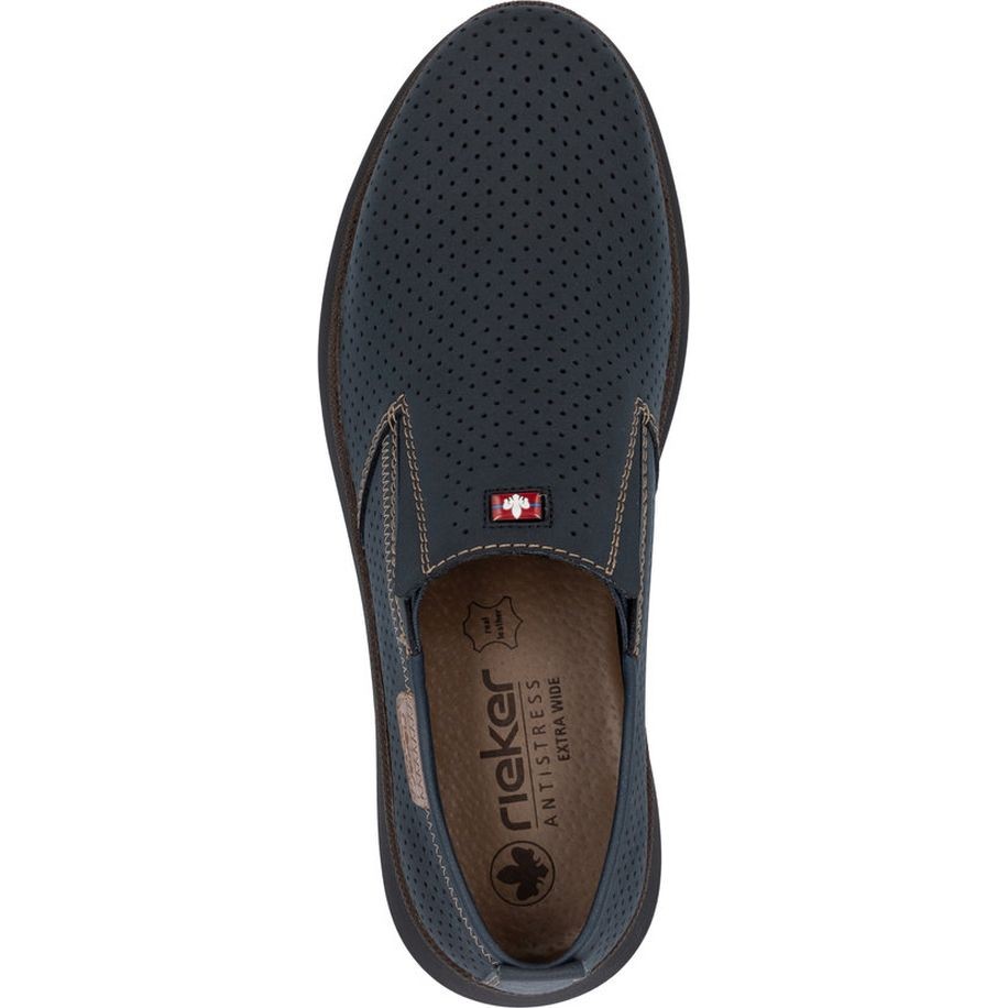 RIEKER Loaferiai vyrams, Mėlyna, Slipper 5