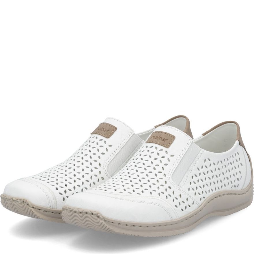 RIEKER Loaferiai moterims, Balta, Slipper 7