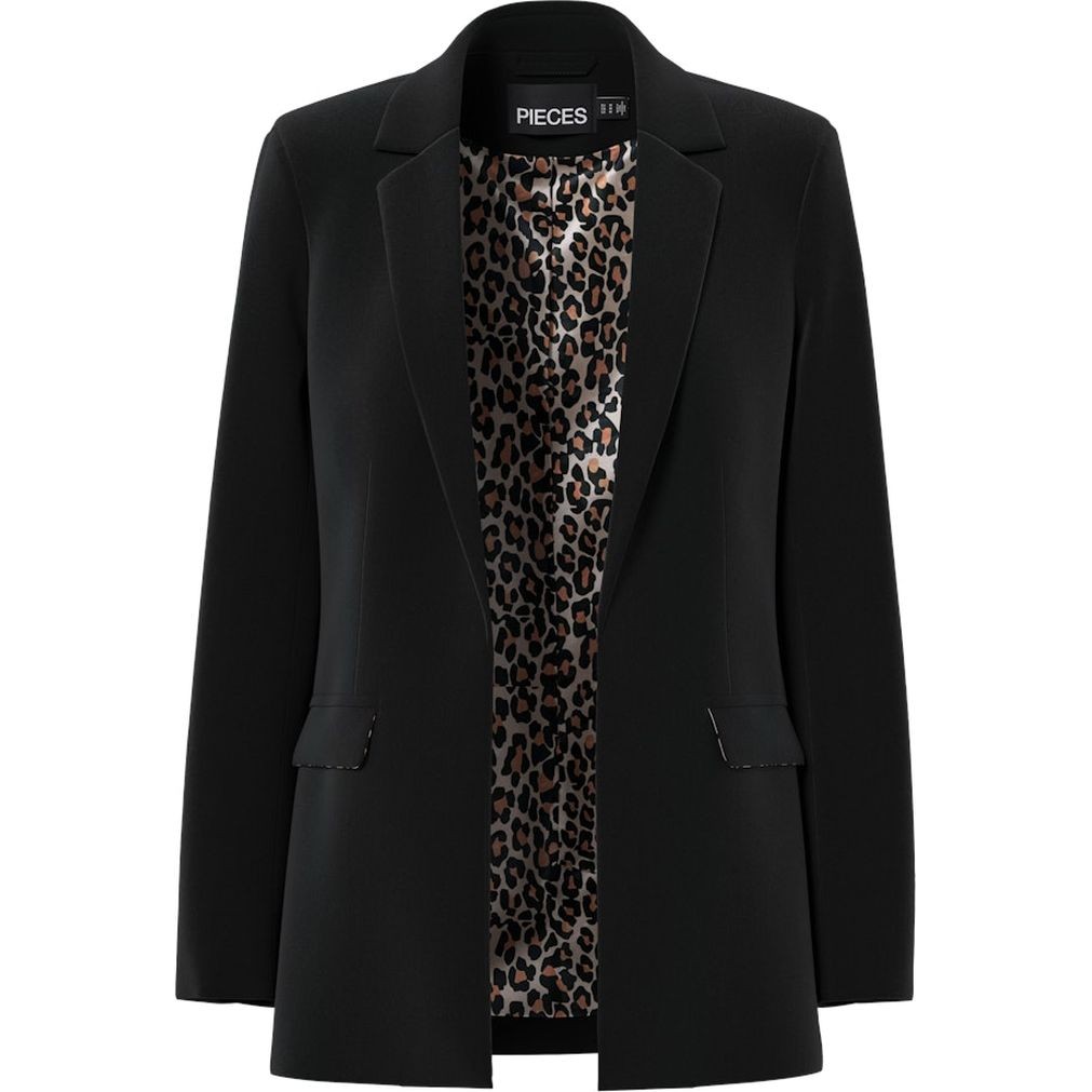 PIECES Švarkas moterims, Juoda, Bozzy detail blazer 1