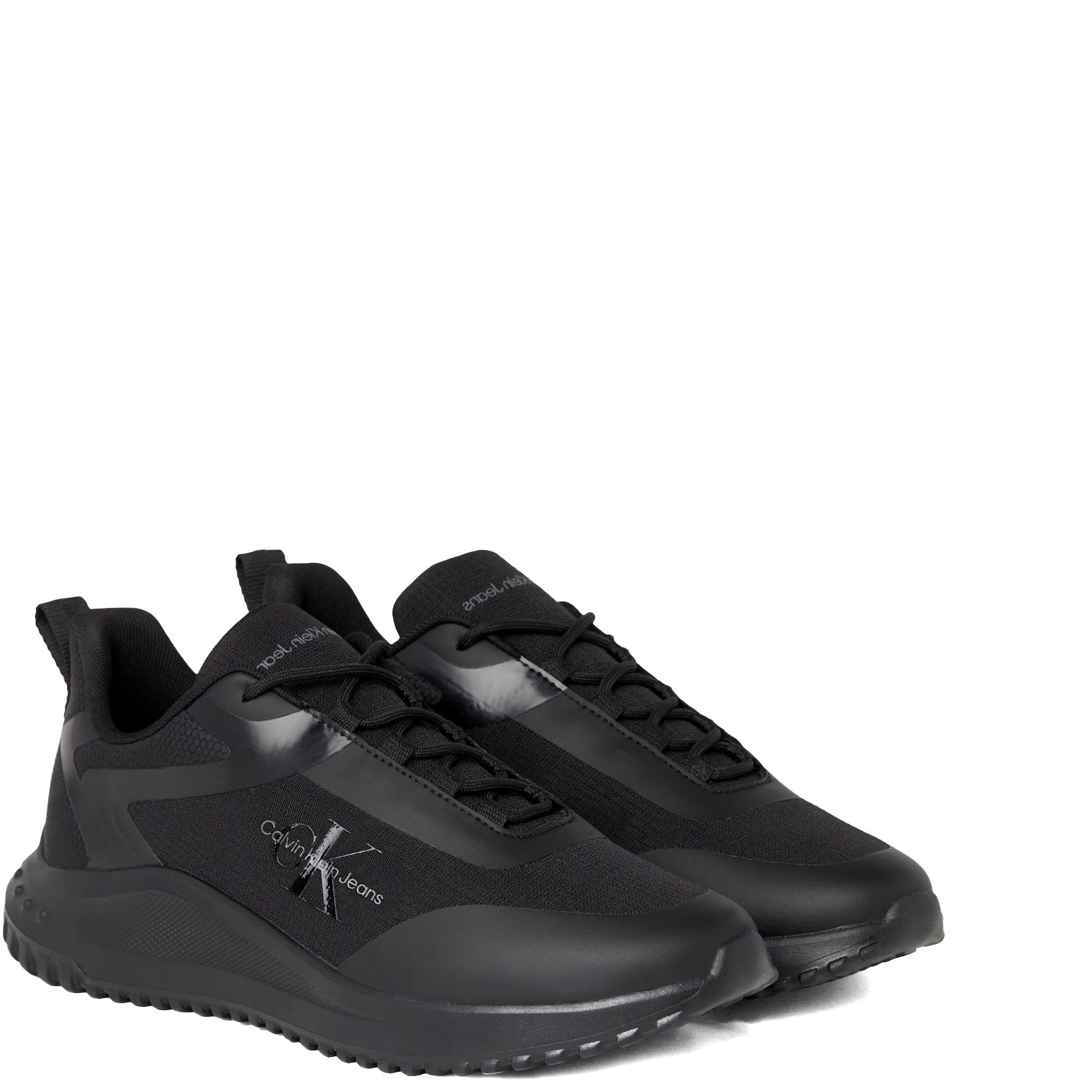 CALVIN KLEIN JEANS Laisvalaikio bateliai vyrams, Juoda, Runner low lace mix leisure 1