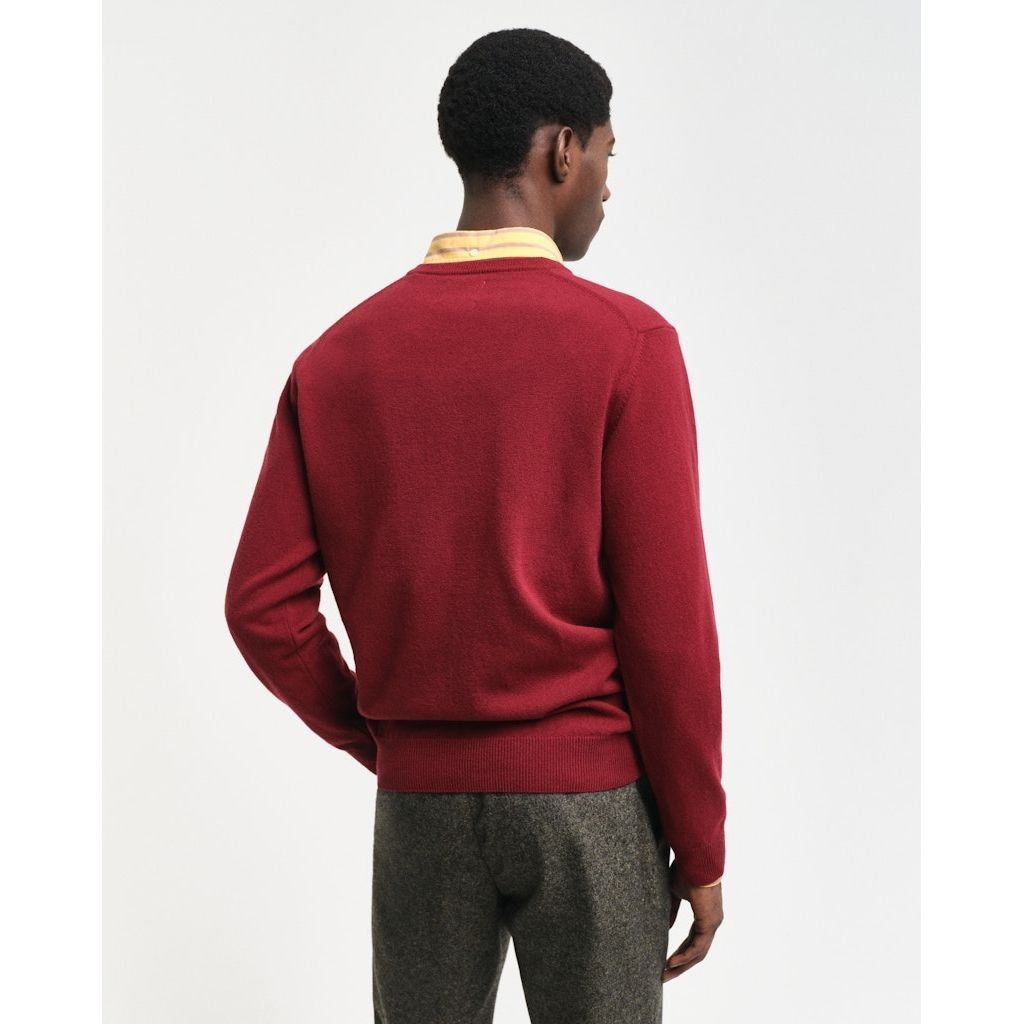GANT Megztinis vyrams, Raudona, Superfine lambswool sweater 3