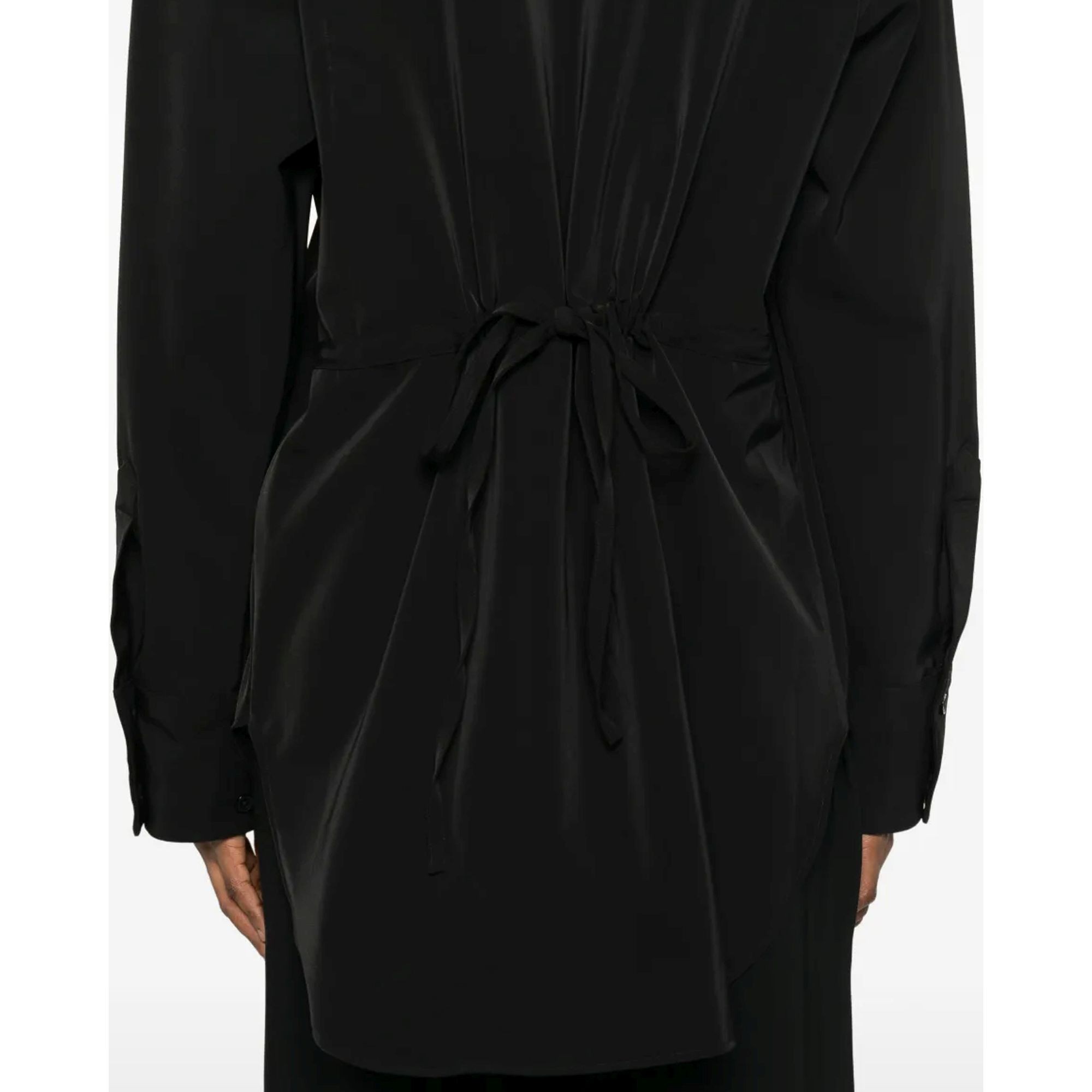 J.LINDEBERG Marškiniai ilgomis rankovėmis moterims, Juoda, Willow tech drape shirt 4