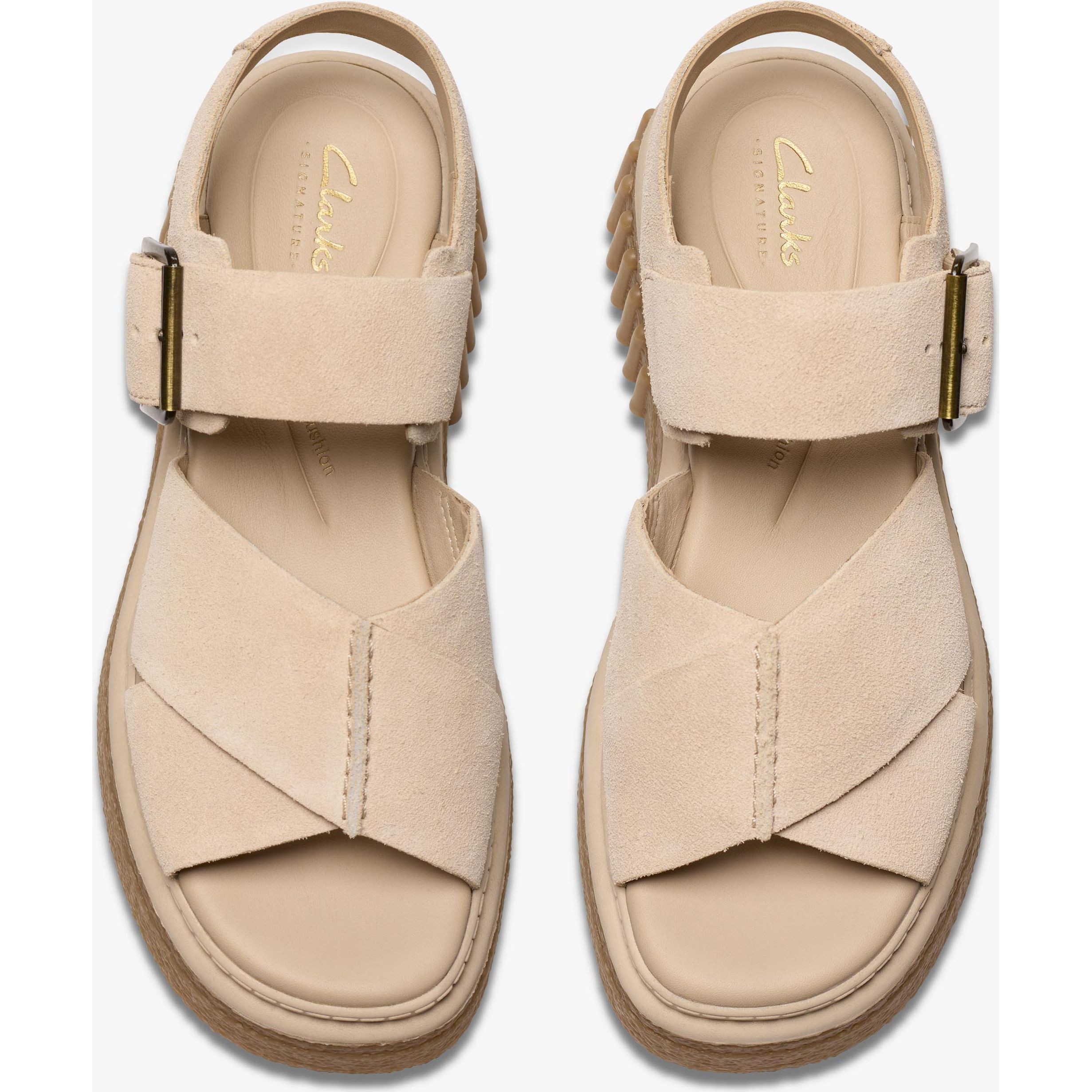 CLARKS Basutės moterims, Smėlio, Evamar sandals 4
