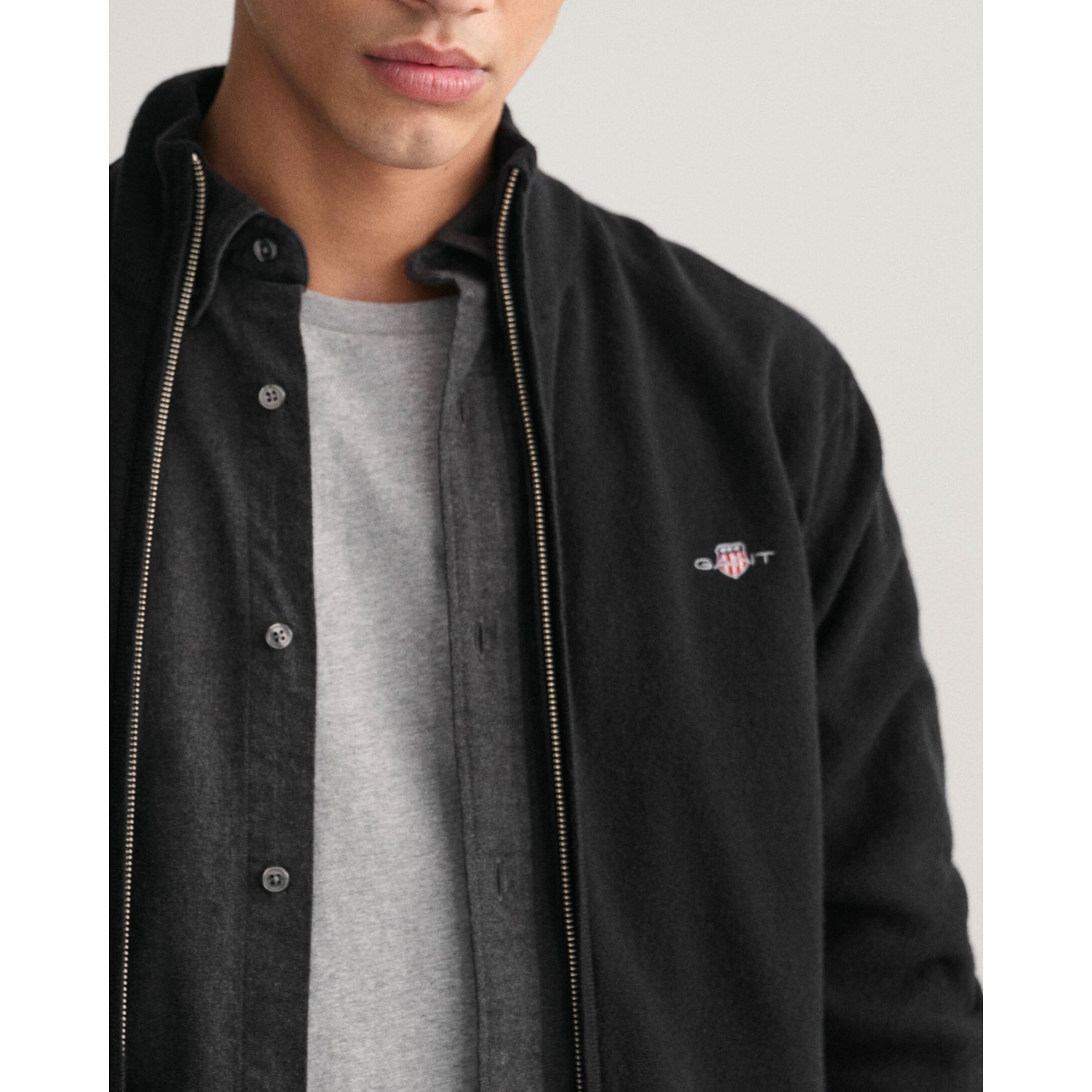 GANT Kardiganas vyrams, Juoda, SUPERFINE LAMBSWOOL 4