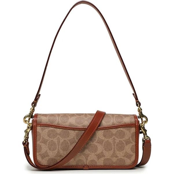 COACH Rankinė per petį moterims, Ruda, Signature studio baguette bag 2