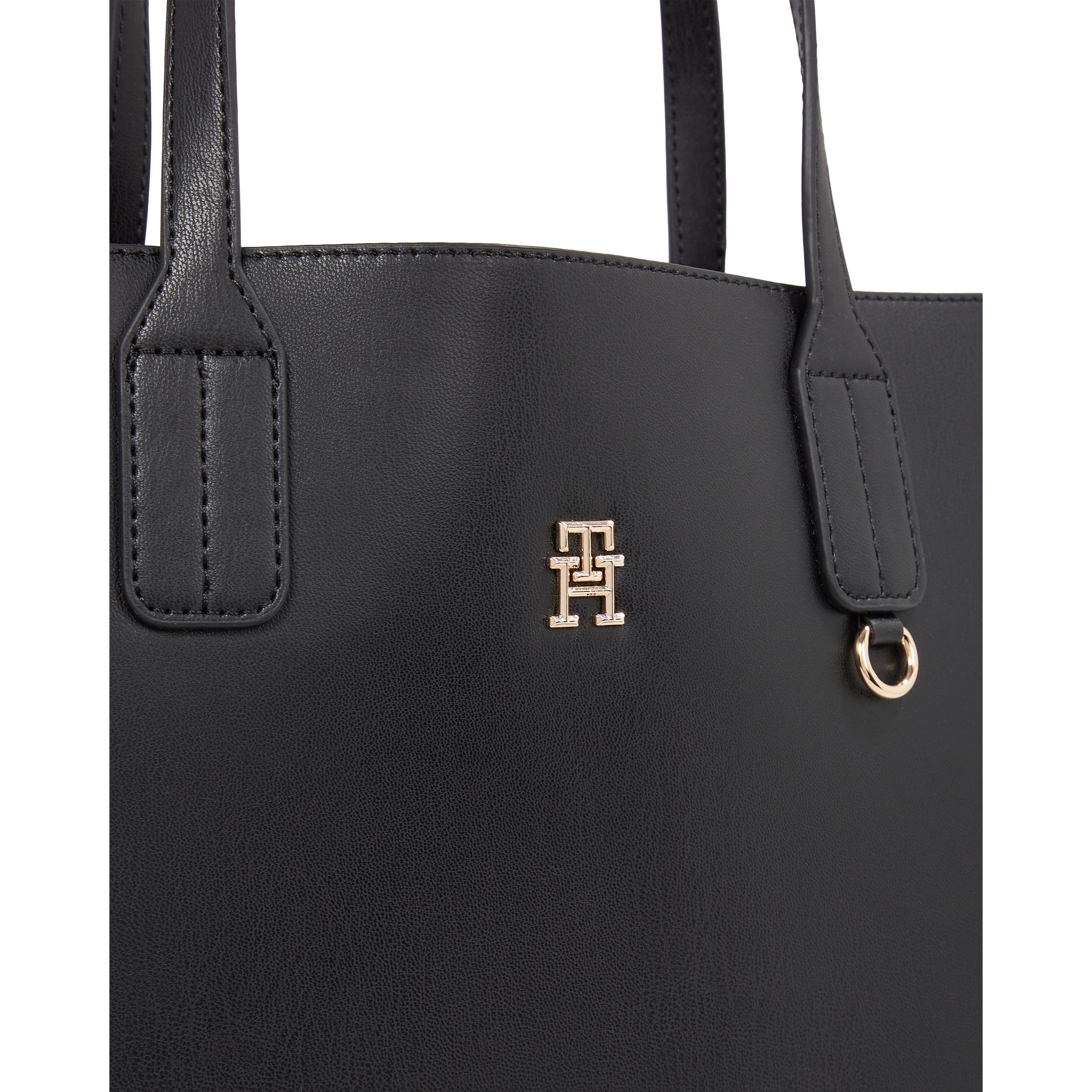 TOMMY HILFIGER Rankinė per petį moterims, Juoda, Distinct satchel 3