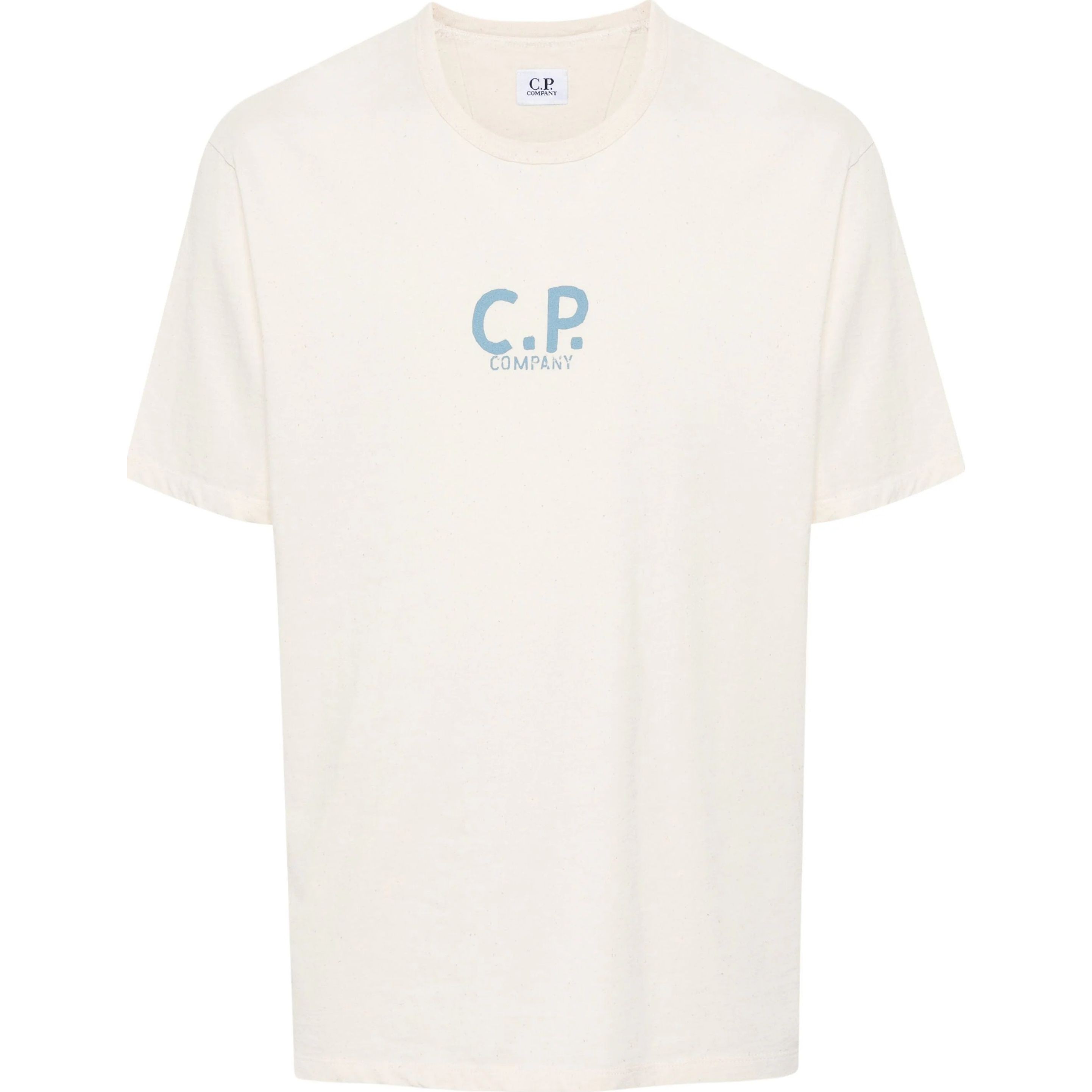 C.P. COMPANY Marškinėliai trump. rankovėmis vyrams, Kūno, Natural jersey t-shirt