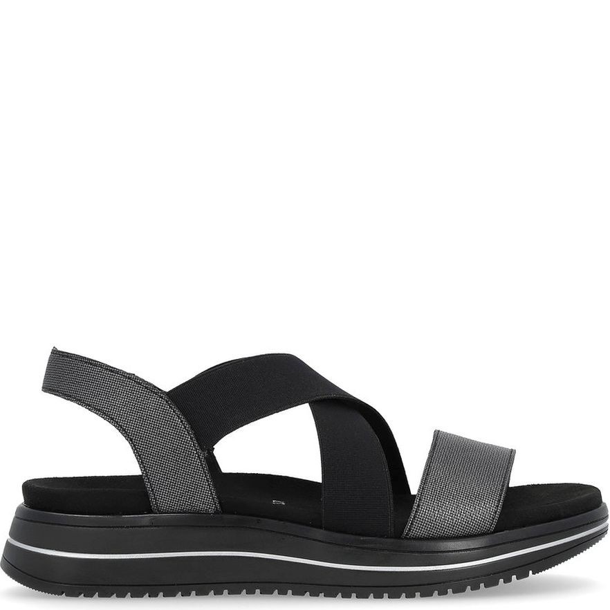 REMONTE Basutės moterims, Juoda, SANDALS 2
