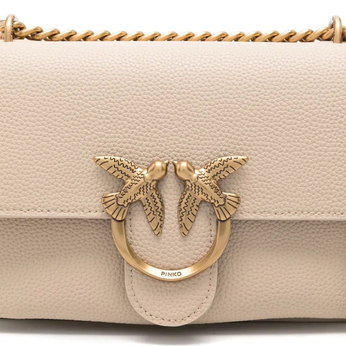 PINKO Rankinė per petį moterims, Smėlio, Love one shoulder bags 3