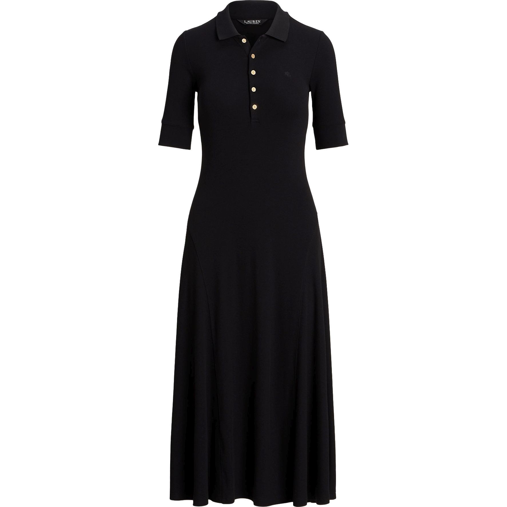 LAUREN RALPH LAUREN Midi suknelė moterims, Juoda, Lillianna elbow sleeve day dre