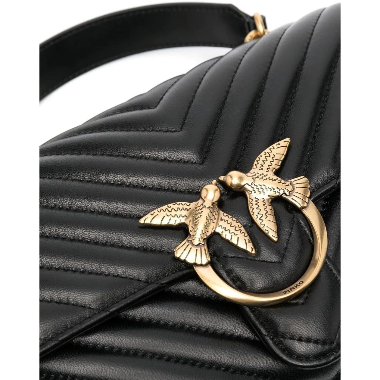 PINKO Rankinė per petį moterims, Juoda, Love puff baby crossbody 3