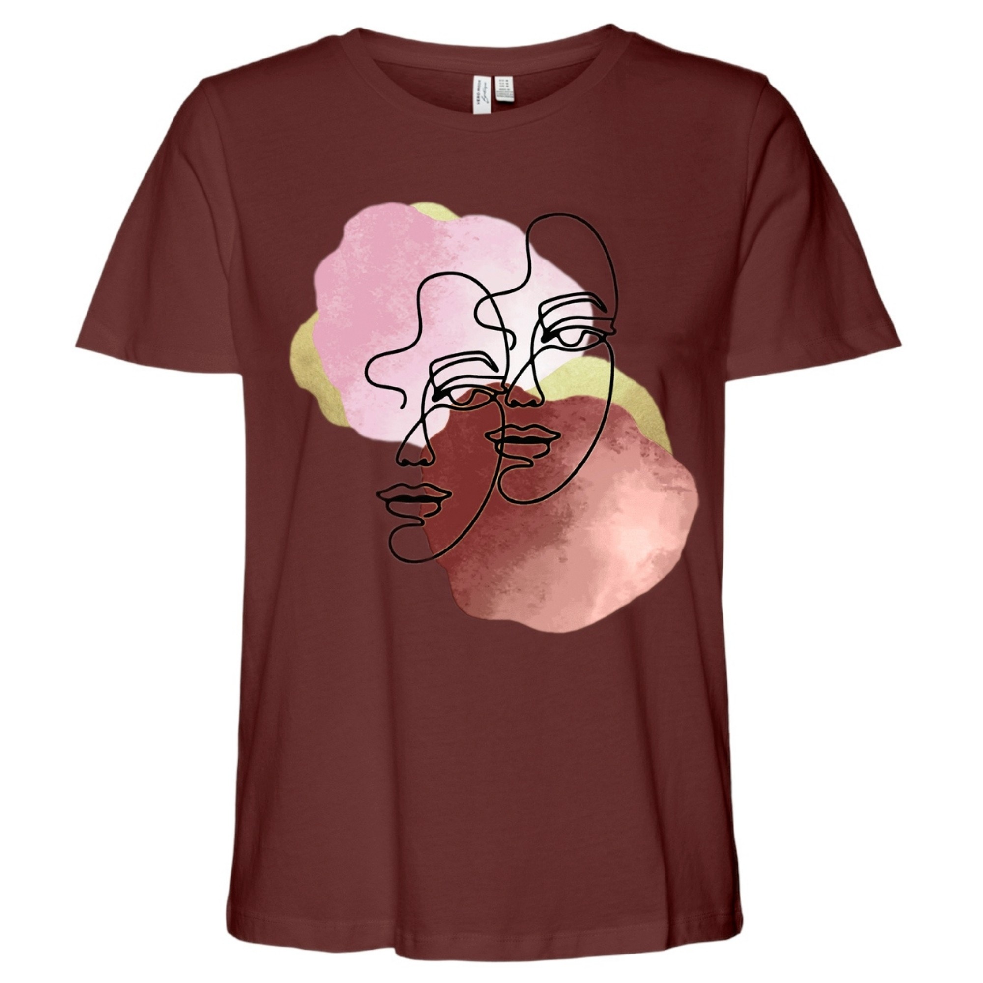 VERO MODA Marškinėliai moterims, Ruda, Facey