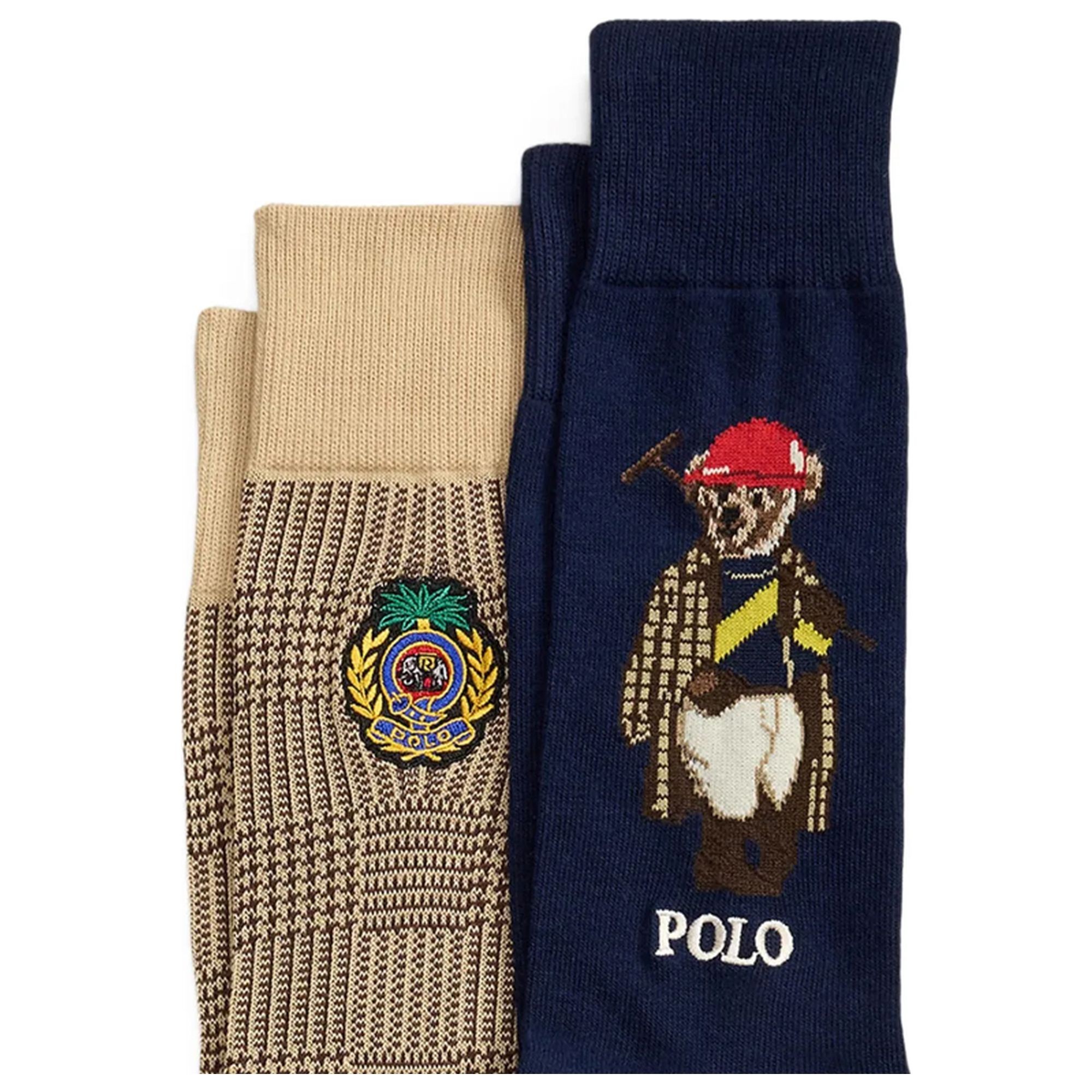 POLO RALPH LAUREN UW Kojinės vyrams, Marga, Pl society b-crew sock-2 pack 2