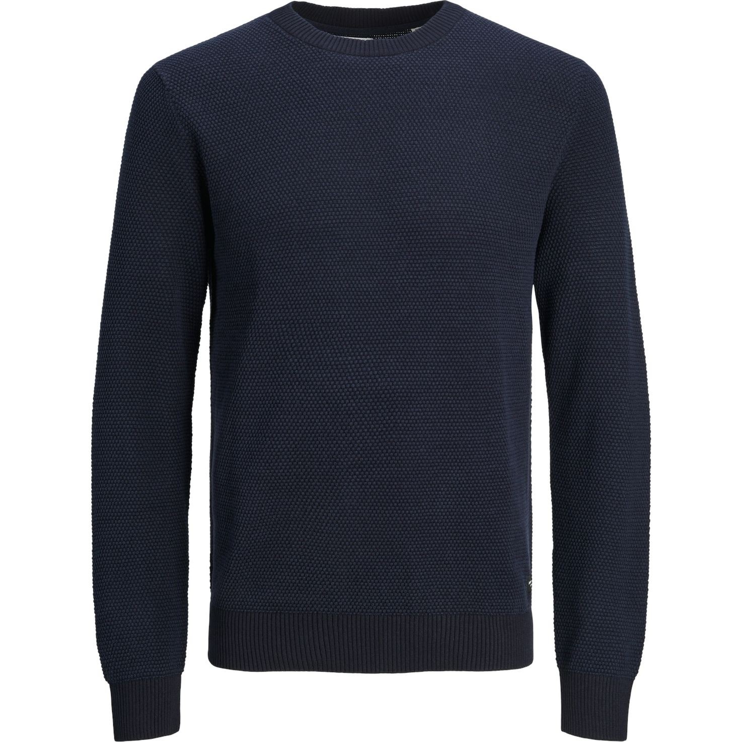 JACK & JONES Megztinis vyrams, Mėlyna, Globe knit crew neck 1