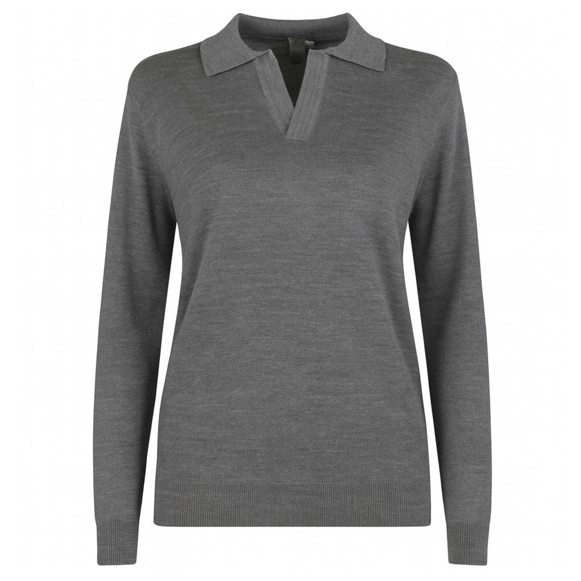 SERGIO MORETTI Polo marškiniai ilgos rank. vyrams, Pilka, Polo long 1